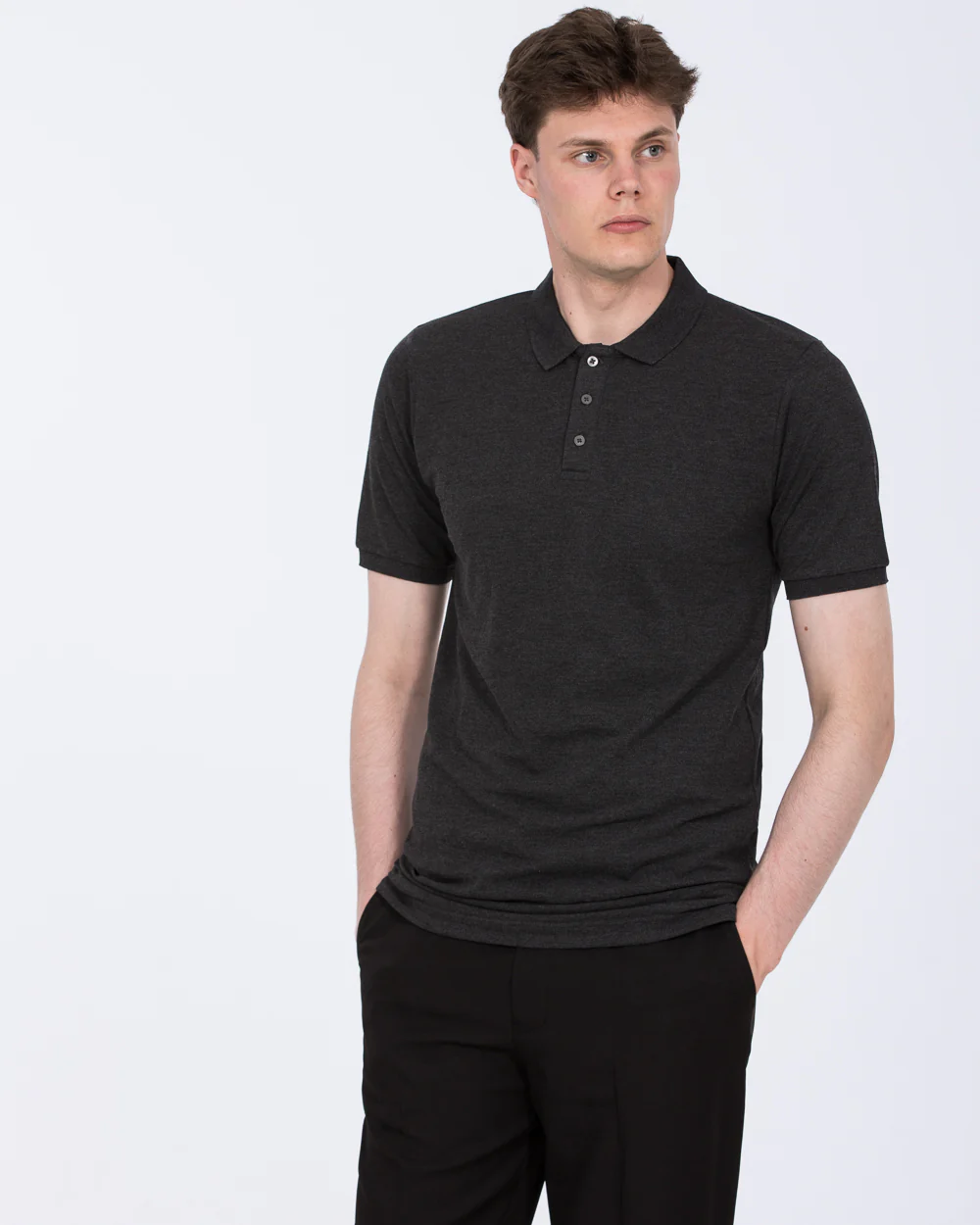 2t Franklin Tall Slim Fit Polo Shirt (dark grey) - Image 5