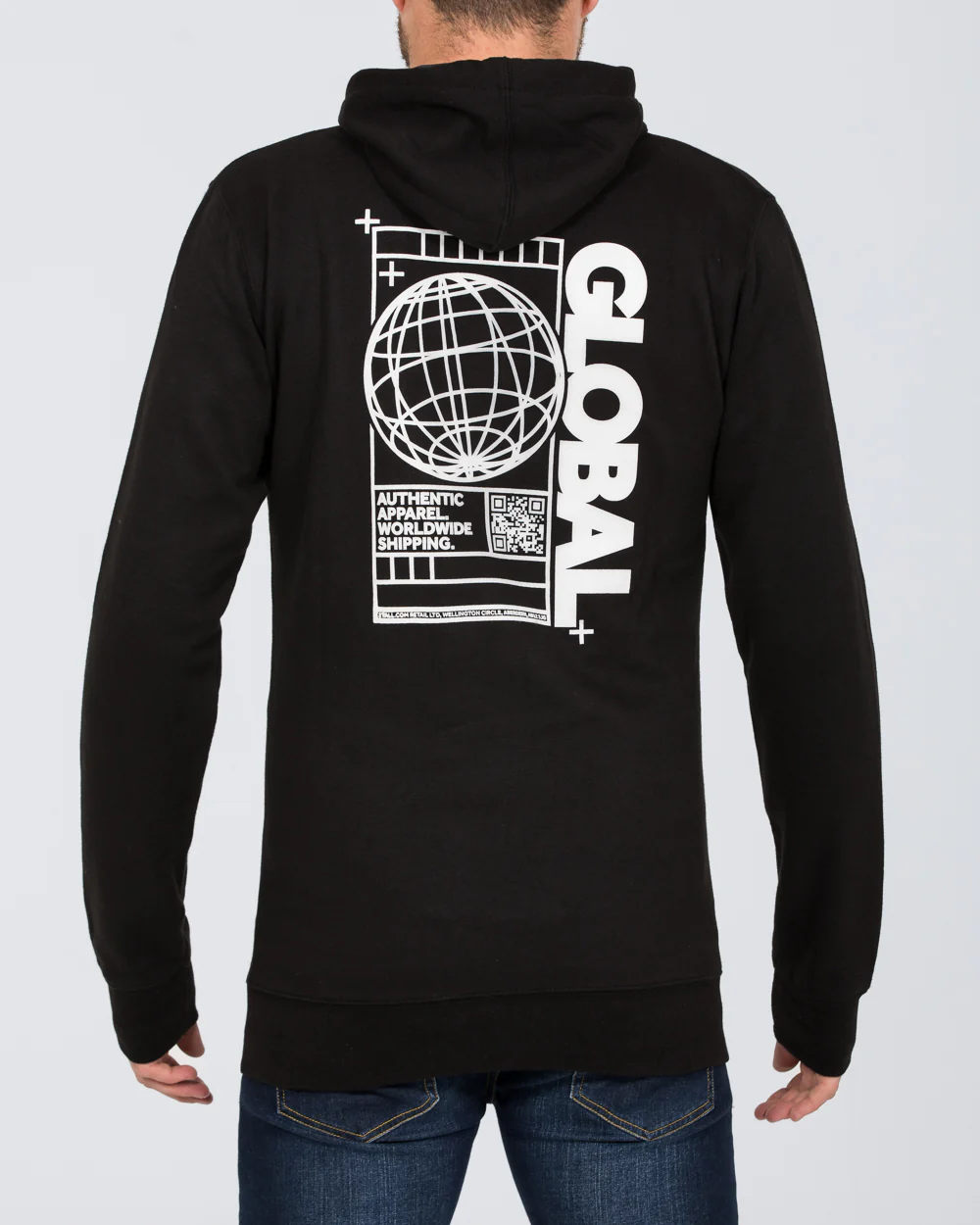 2t Global Zip Up Tall Hoodie (black) - Image 2