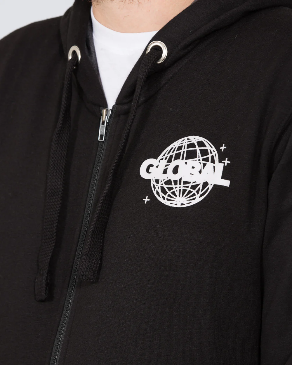 2t Global Zip Up Tall Hoodie (black) - Image 3