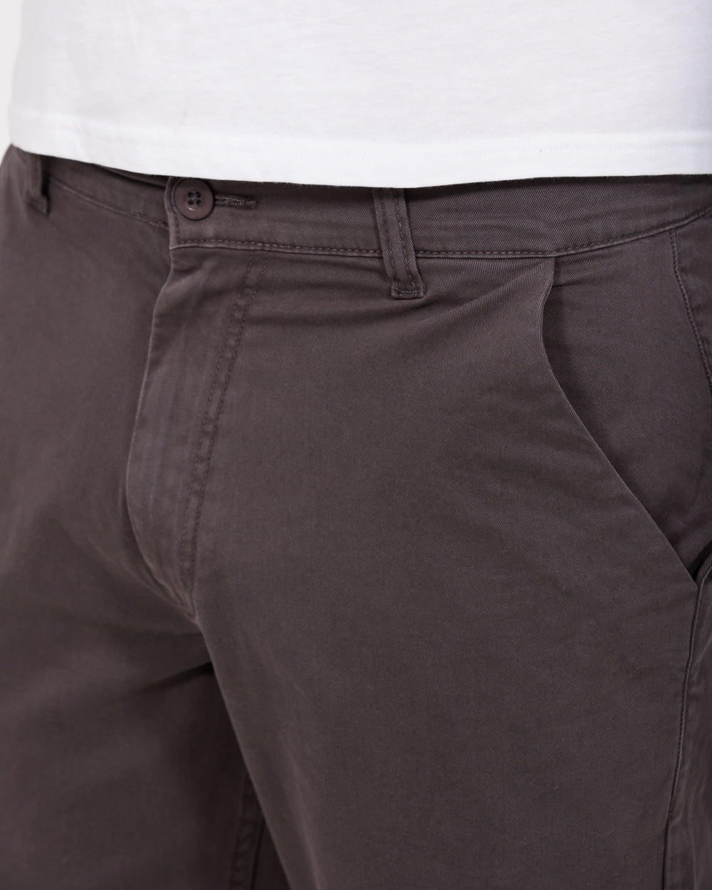 2t Grant Regular Fit Tall Chino Shorts (mid grey) - Image 3
