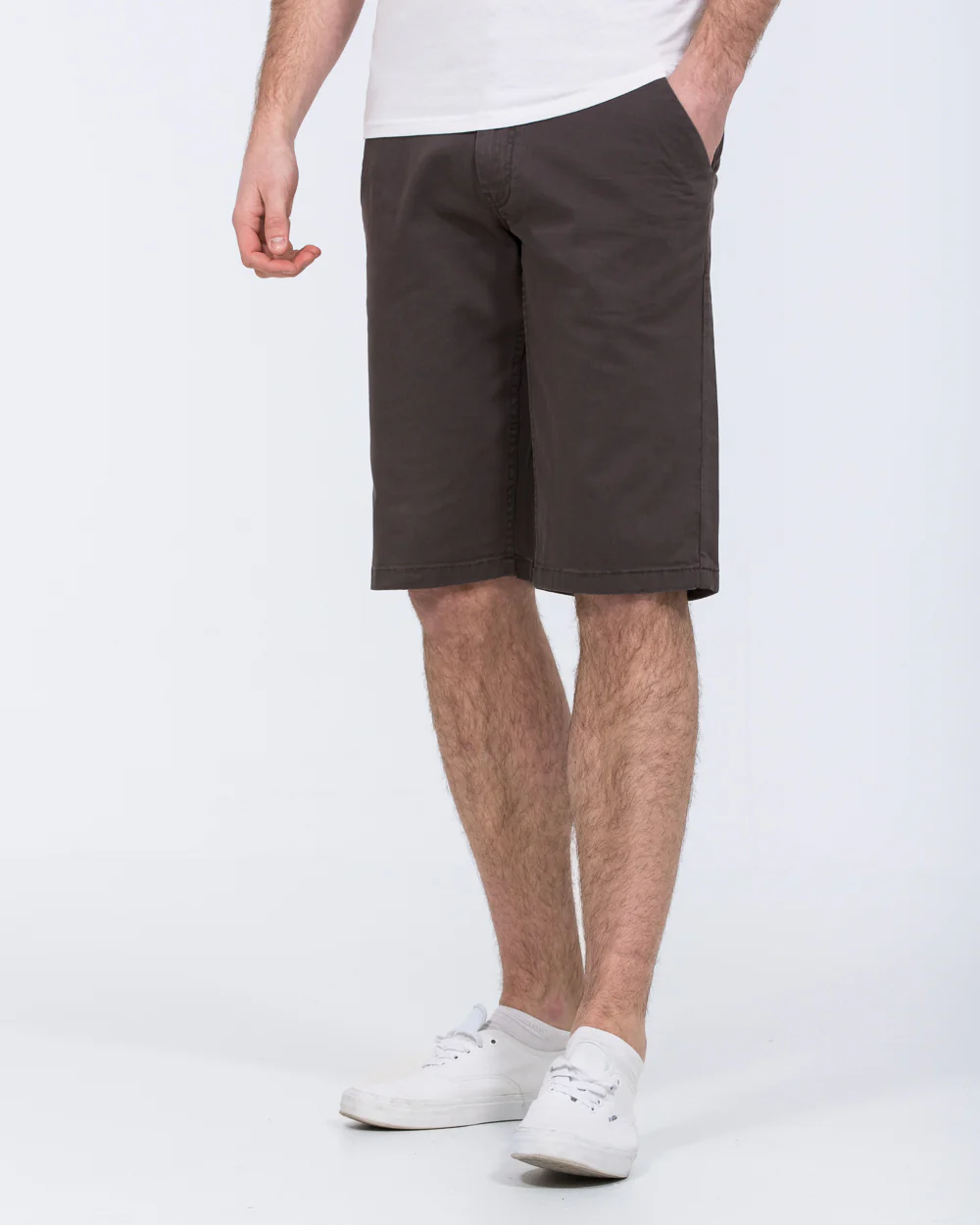 2t Grant Regular Fit Tall Chino Shorts (mid grey) - Image 5