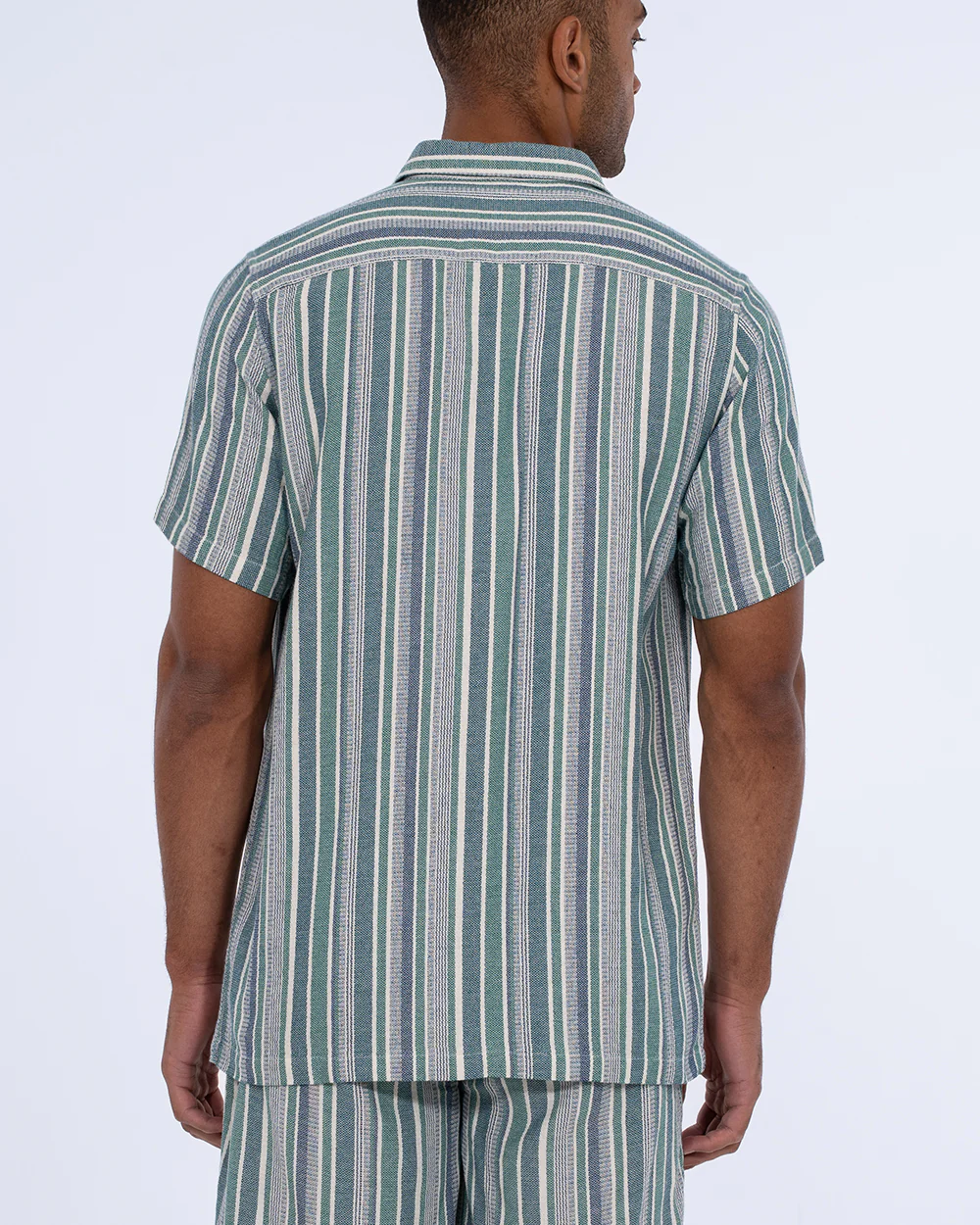 2t Greg Tall Short Sleeve Striped Shirt (green) - Image 2