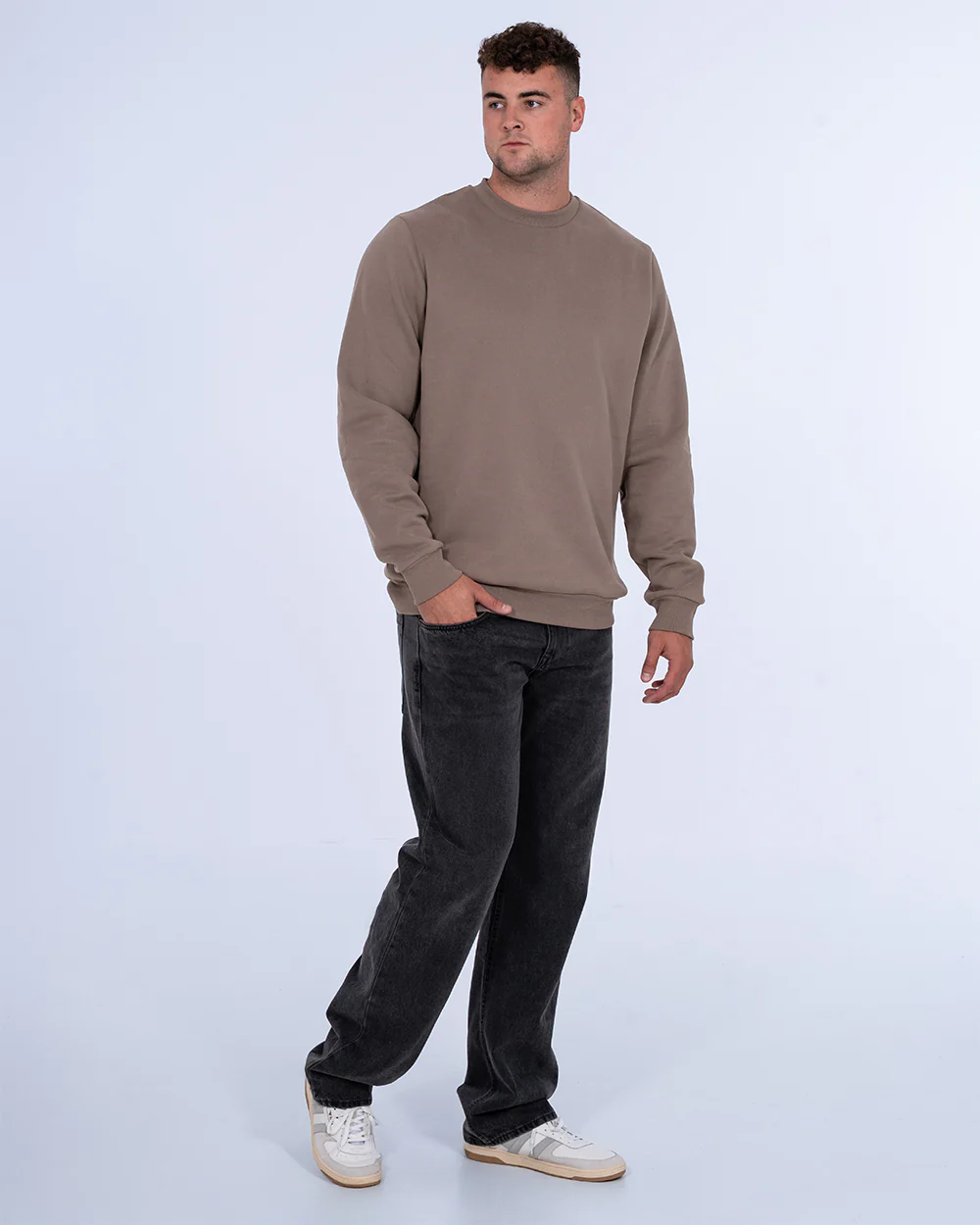 2t Hamish Tall Heavyweight Regular Fit Sweatshirt (mushroom) - Image 6