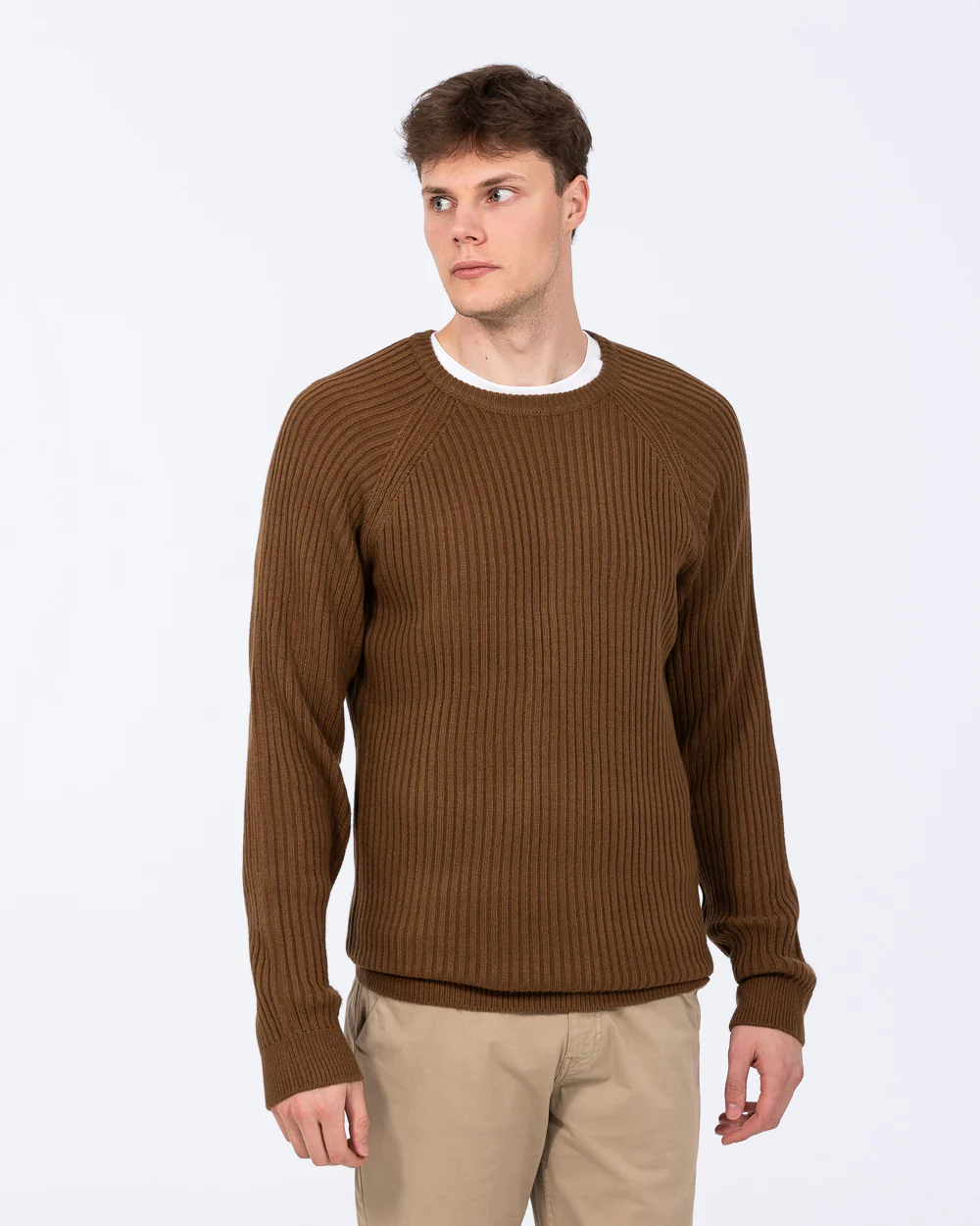 2t Harris Tall Chunky Knit Jumper (khaki) - Image 5