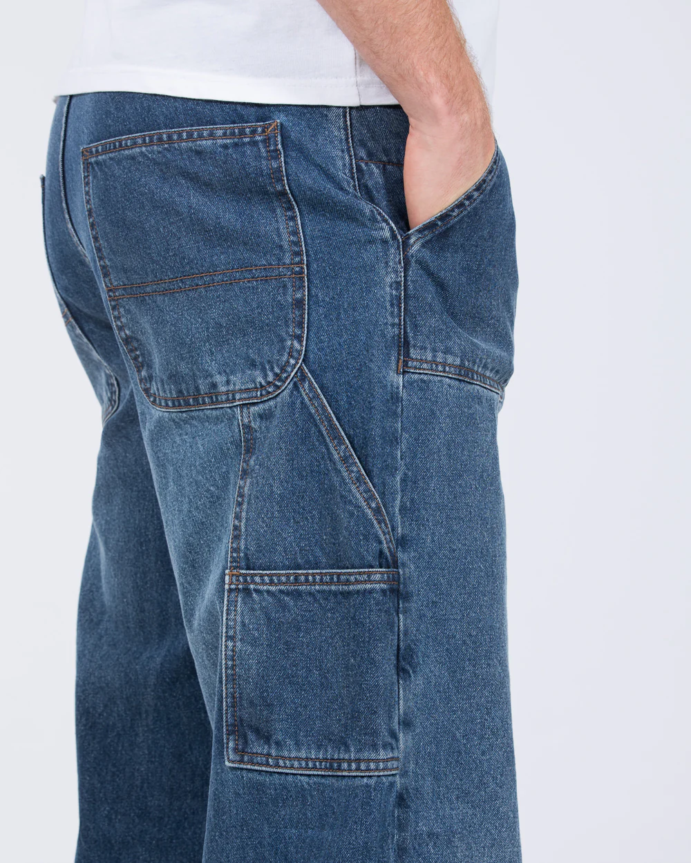 2t Hudson Tall Loose Fit Carpenter Jeans (mid wash) - Image 4