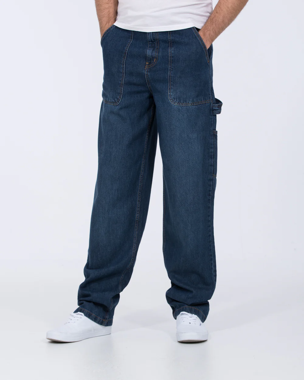 2t Jacob Tall Loose Fit Carpenter Jeans (mid wash) - Image 3