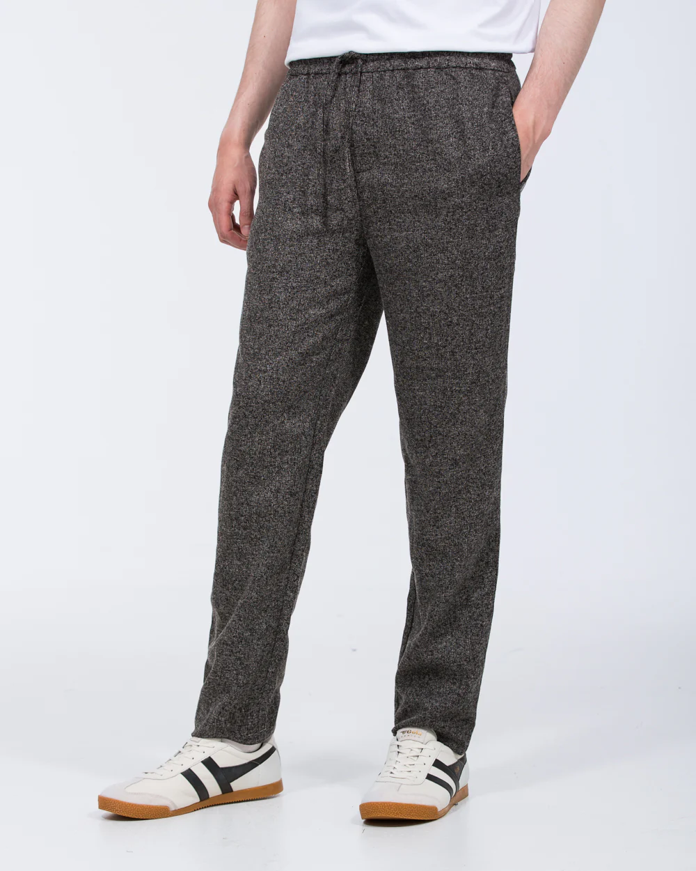 2t Jake Comfort Fit Drawstring Trousers (black pattern)