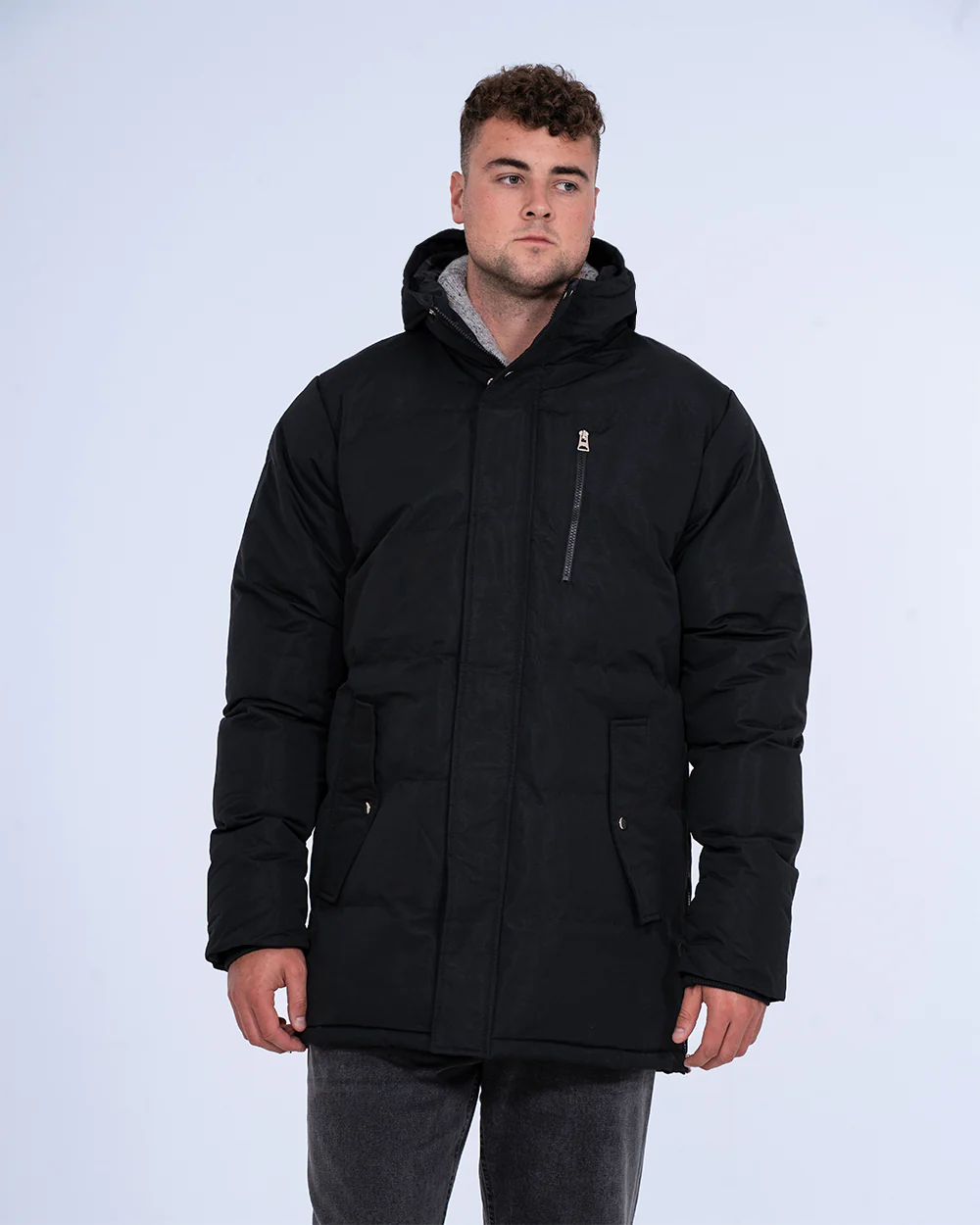 2t Jamie Tall Longline Puffer Jacket (black) - Image 8