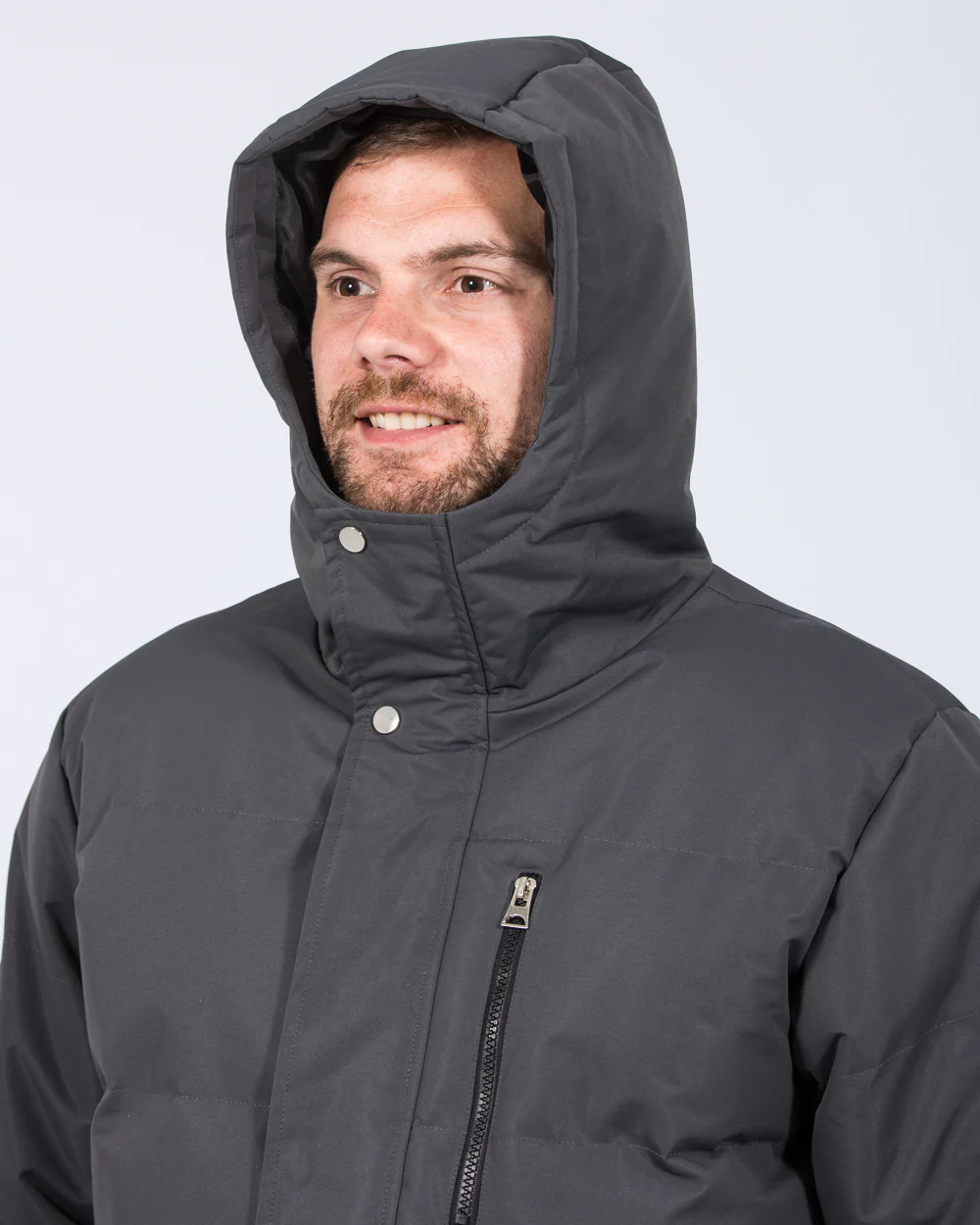 2t Jamie Tall Longline Puffer Jacket (grey) - Image 5