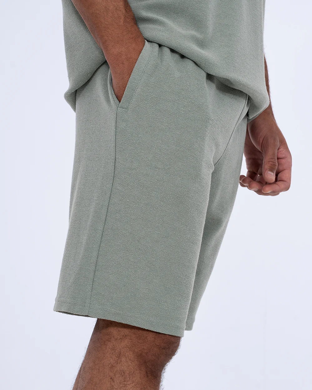2t Kai Tall Textured Shorts (light teal) - Image 4