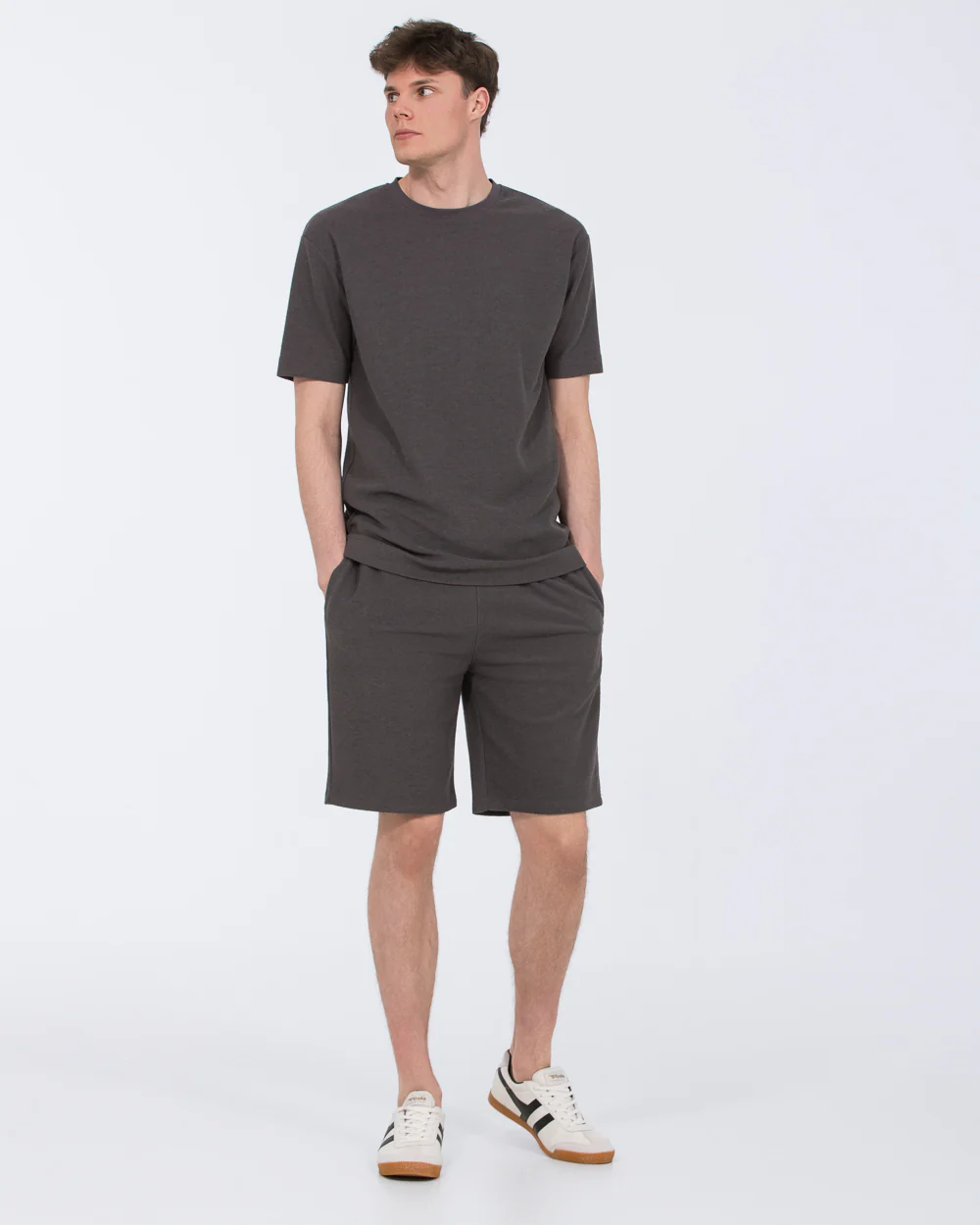 2t Kai Tall Textured Shorts (slate grey) - Image 5