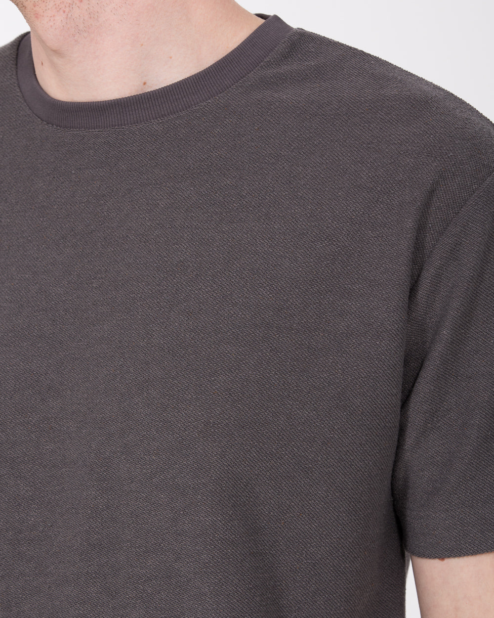 2t Kai Tall Textured T-Shirt (slate grey) - Image 3