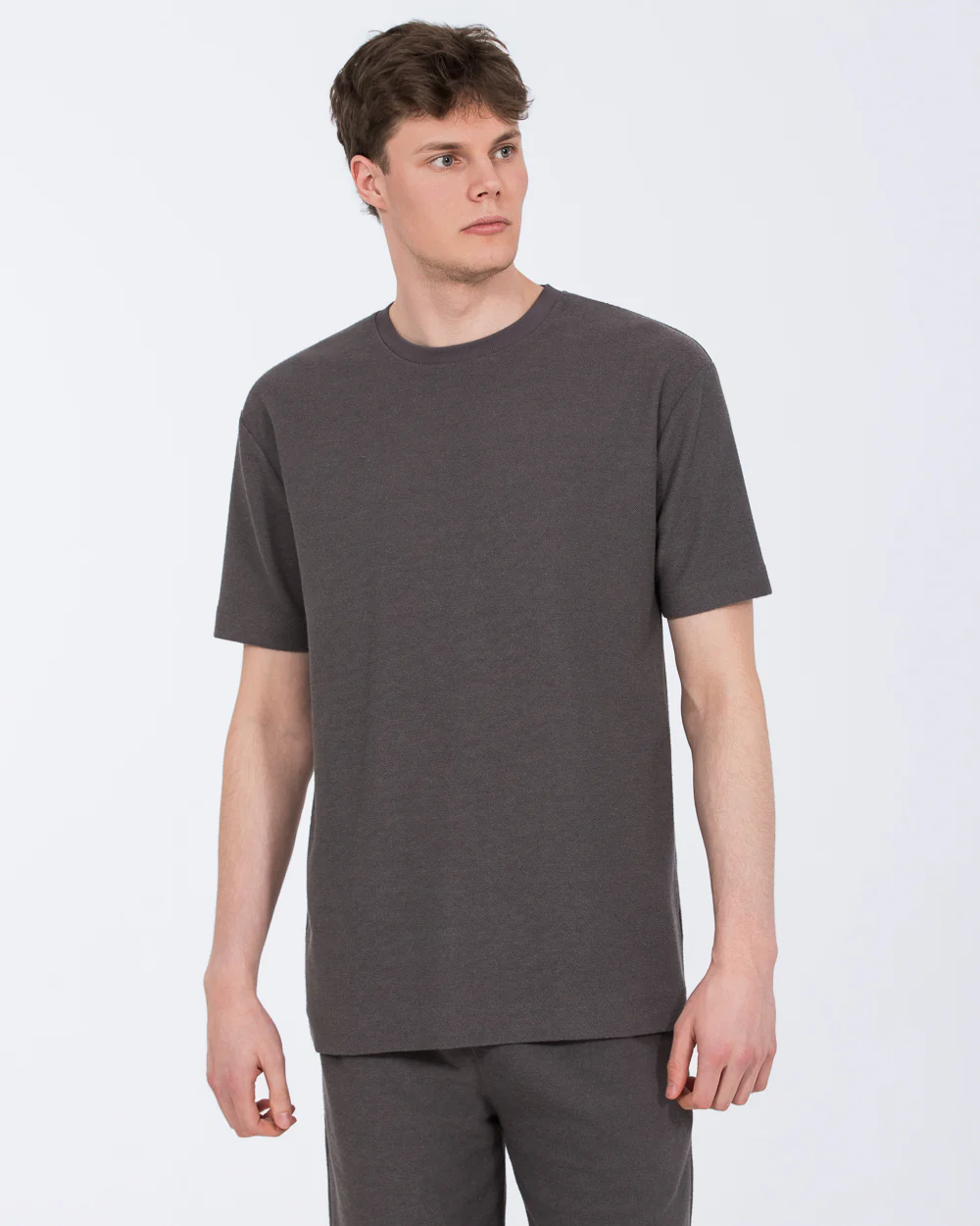 2t Kai Tall Textured T-Shirt (slate grey) - Image 4