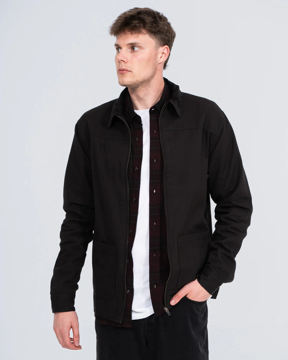 2t Kayden Tall Cord Collar Cotton Jacket (black) - Image 8