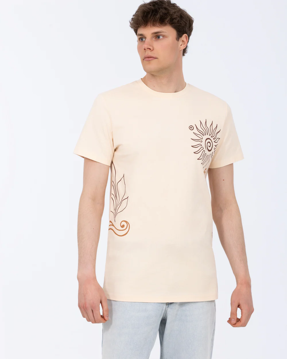 2t Lachlan Tall T-Shirt (printed ecru) - Image 5