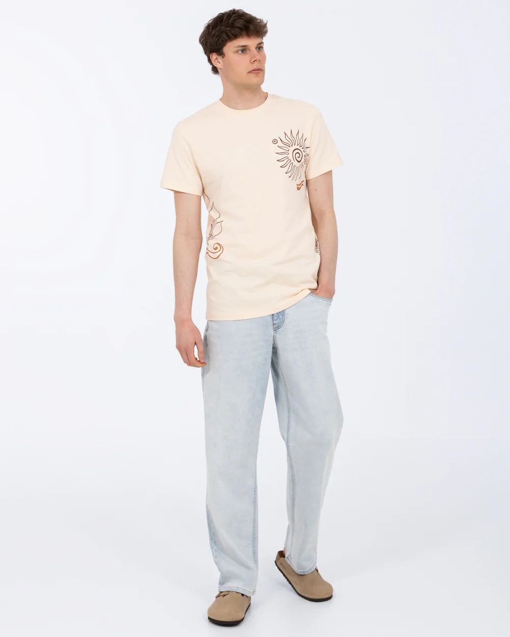 2t Lachlan Tall T-Shirt (printed ecru) - Image 6