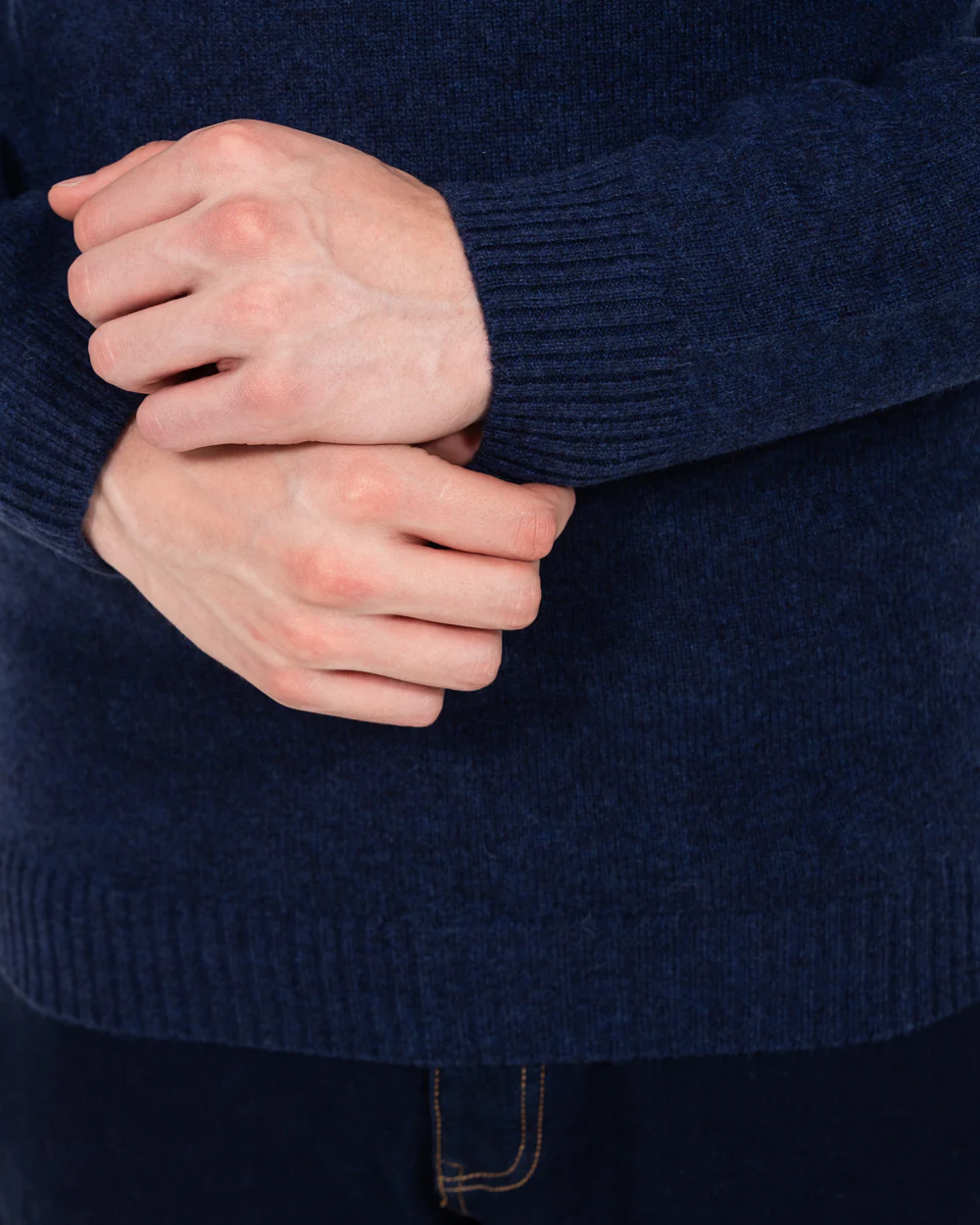 2t Lambswool Tall Crew Neck Jumper (navy) - Image 4