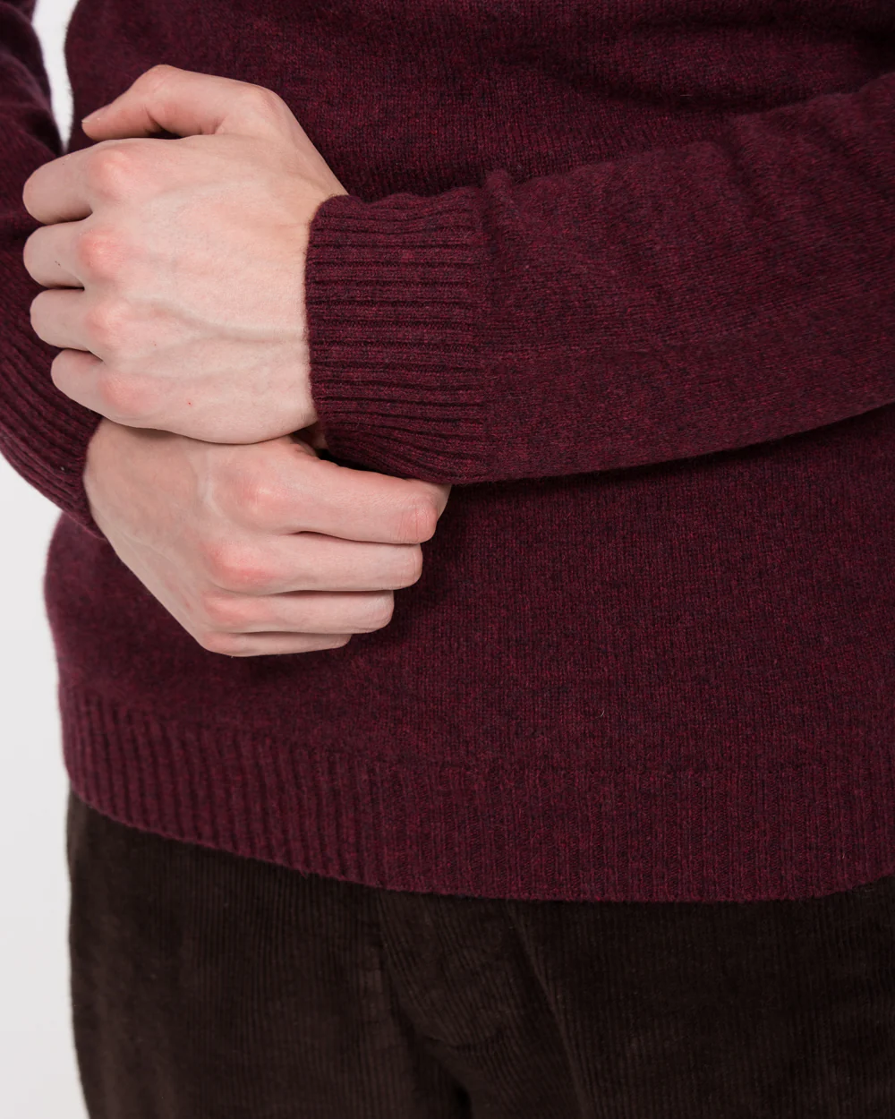 2t Lambswool Tall Crew Neck Jumper (wine) - Image 3