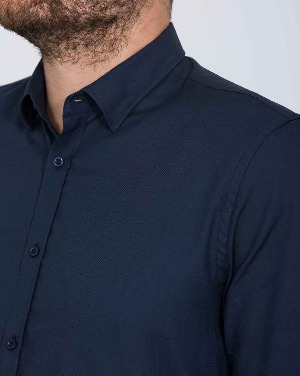 2t Leo Slim Fit Short Sleeve Tall Shirt (navy blue) - Image 3