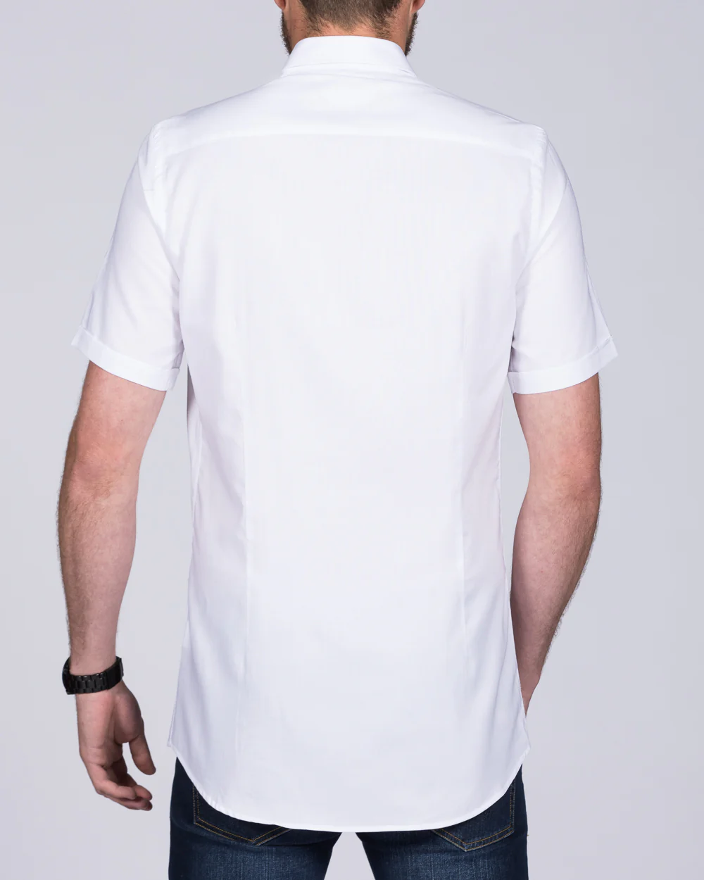 2t Leo Slim Fit Short Sleeve Tall Shirt (white) - Image 2