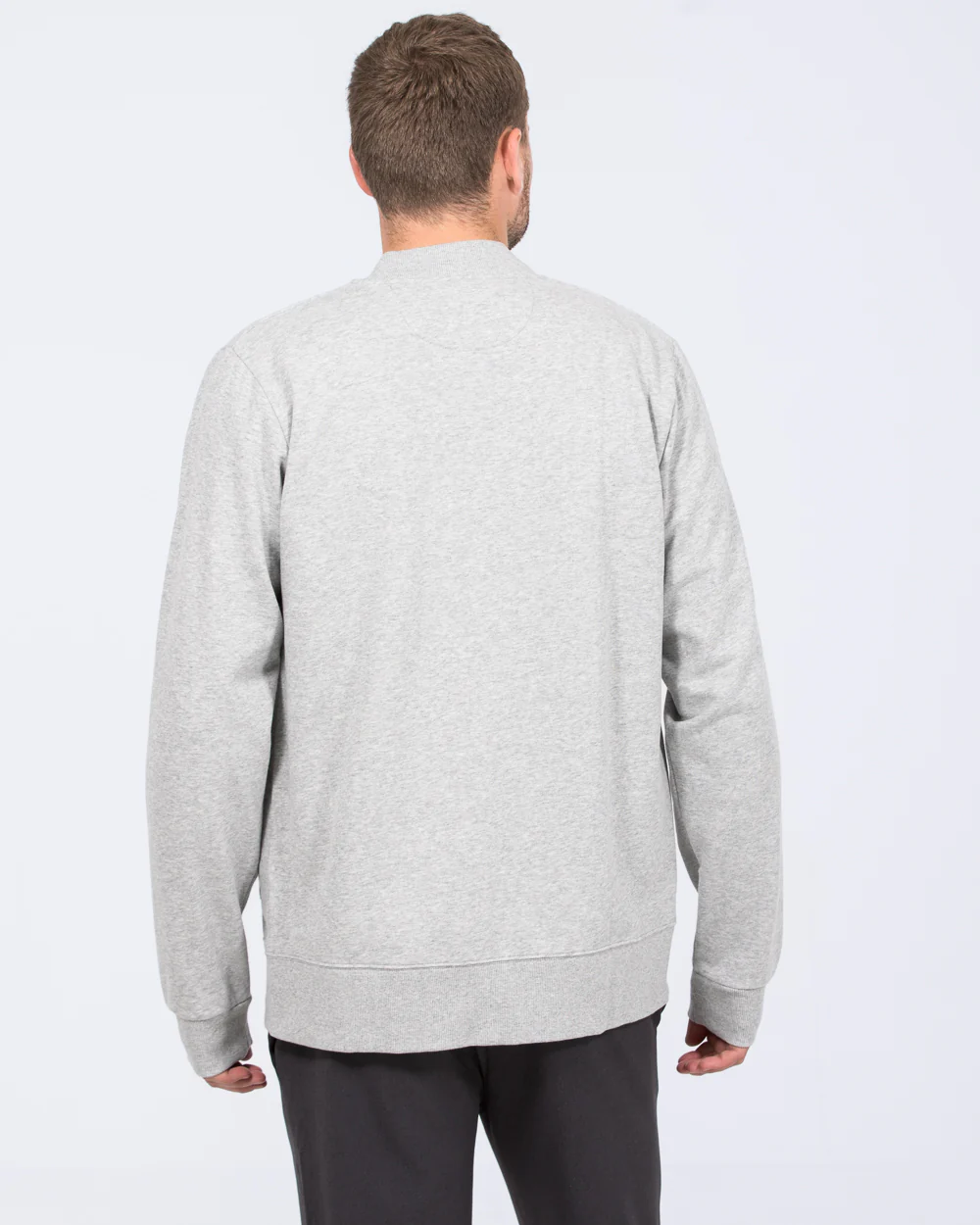 2t Lewis Tall Jersey Bomber Jacket (grey) - Image 2