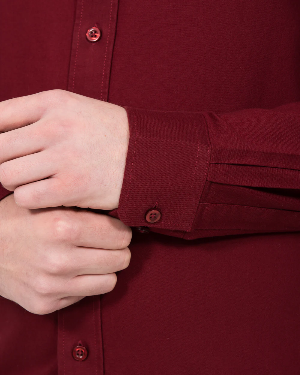 2t Logan Slim Fit Tall Oxford Shirt (burgundy) - Image 4