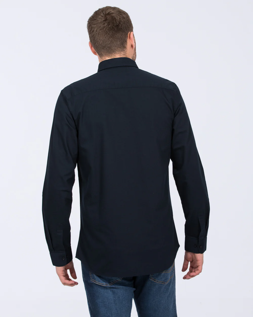 2t Logan Slim Fit Tall Oxford Shirt (navy) - Image 2