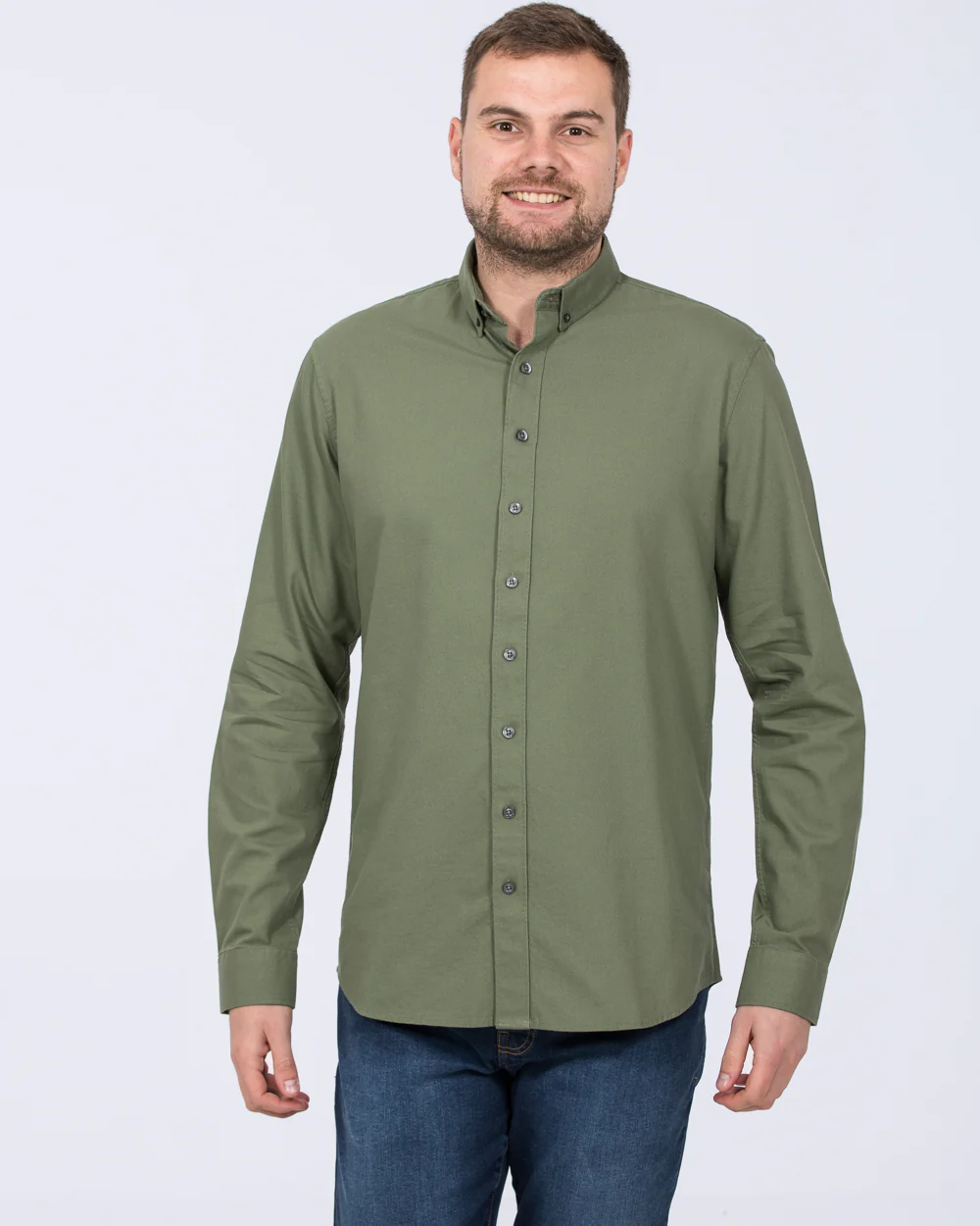2t Logan Slim Fit Tall Oxford Shirt (olive) - Image 5