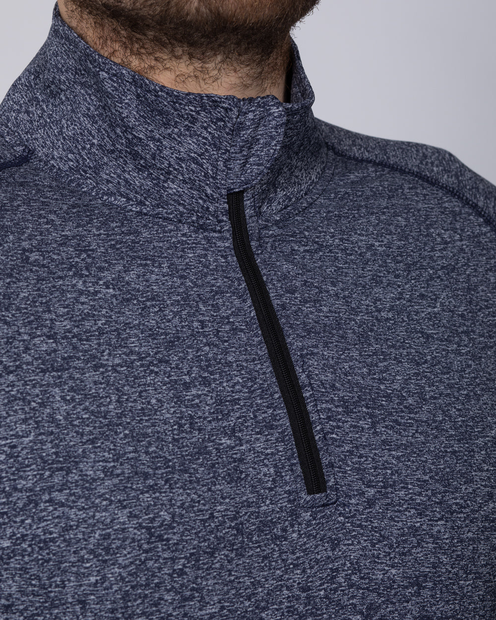2t Long Sleeve Quarter-Zip Training Top (denim marl) - Image 4