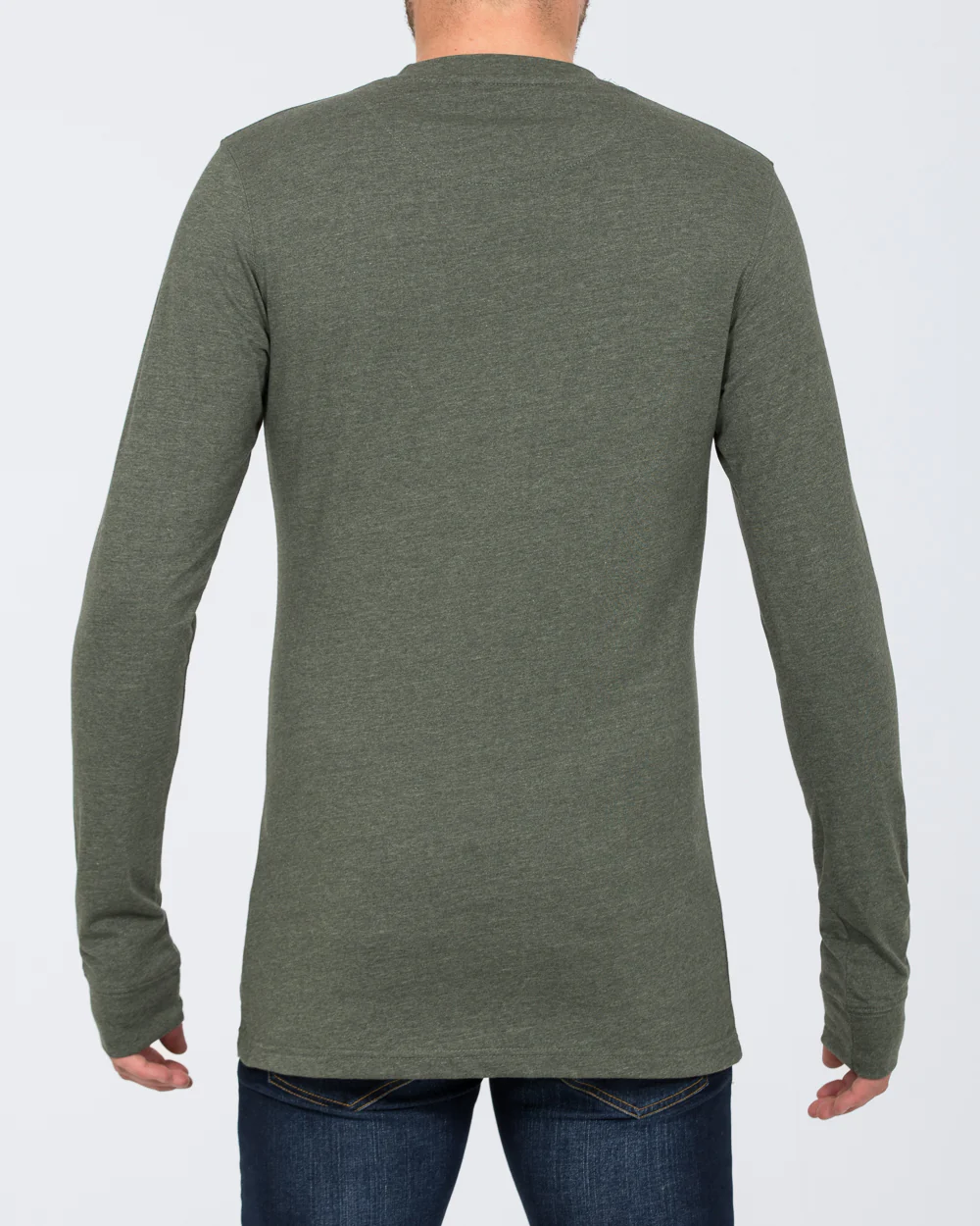 2t Samuel Long Sleeve Tall T-Shirt (khaki marl) - Image 2