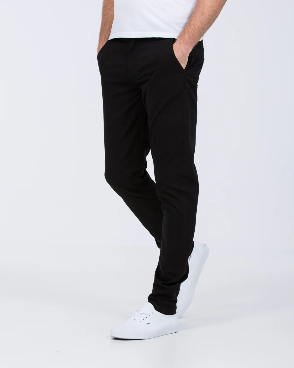 2t Ludvig Slim Fit Tall Chinos (black) - Image 4