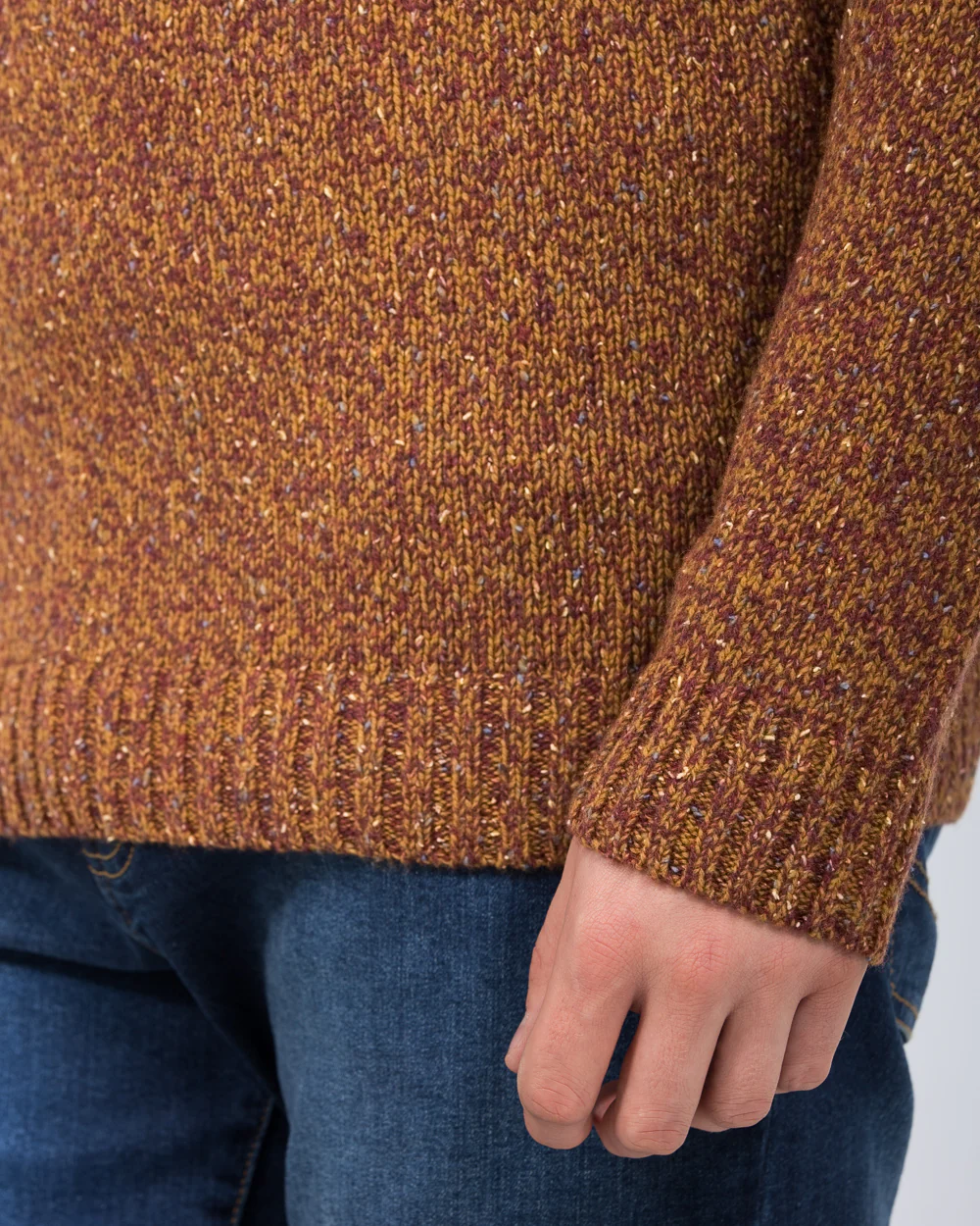 2t Nordic Tall Quarter Zip Lambswool Jumper (copper) - Image 4