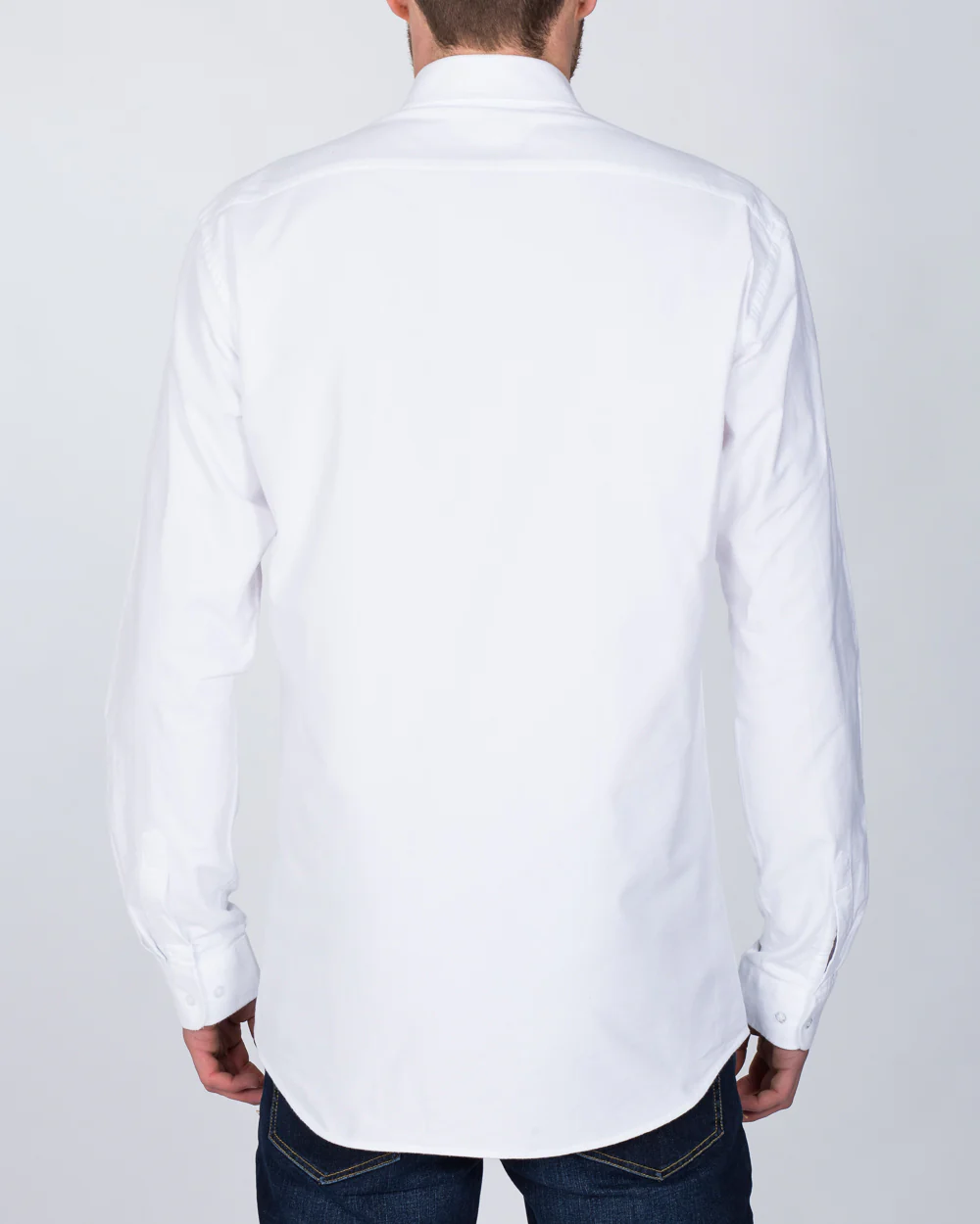 2t Oxford Regular Fit Long Sleeve Tall Shirt (white) - Image 2