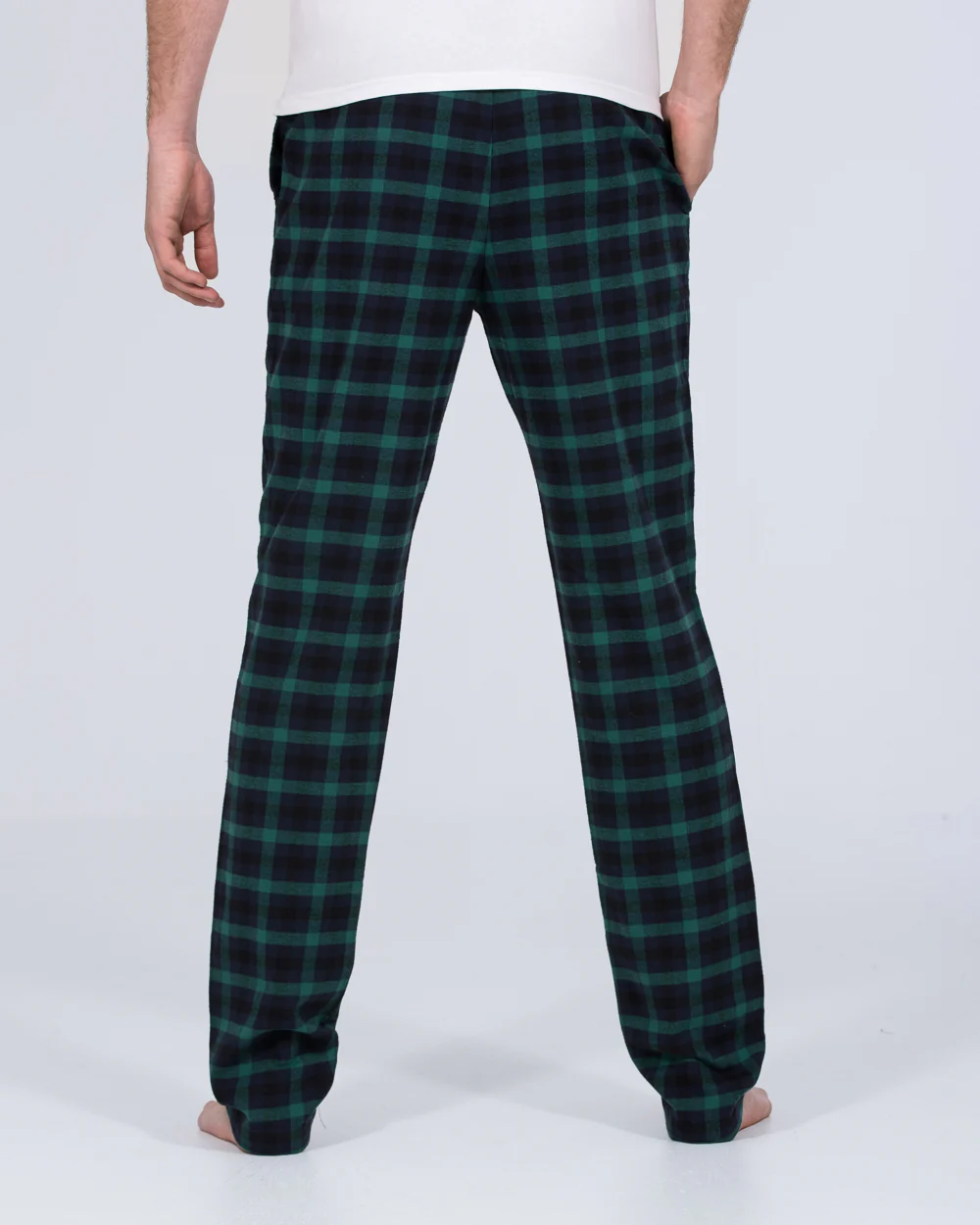 2t Pascal Tall Regular Fit Pyjama Bottoms (green check) - Image 2