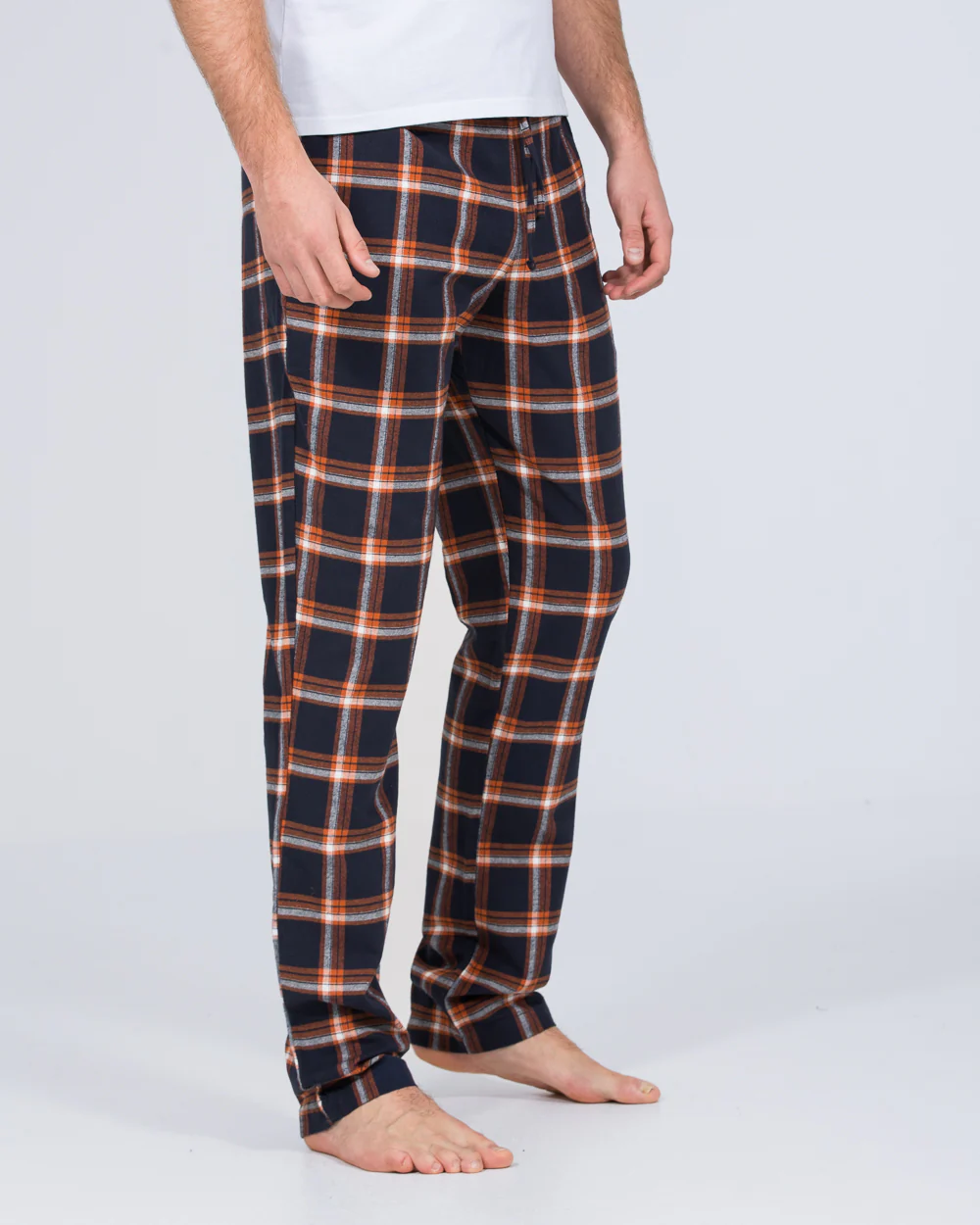 2t Pascal Tall Regular Fit Pyjama Bottoms (orange/navy) - Image 3