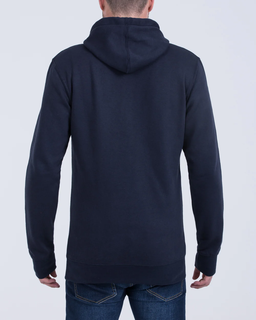 2t Pullover Tall Quarter Button Hoodie (navy) - Image 2