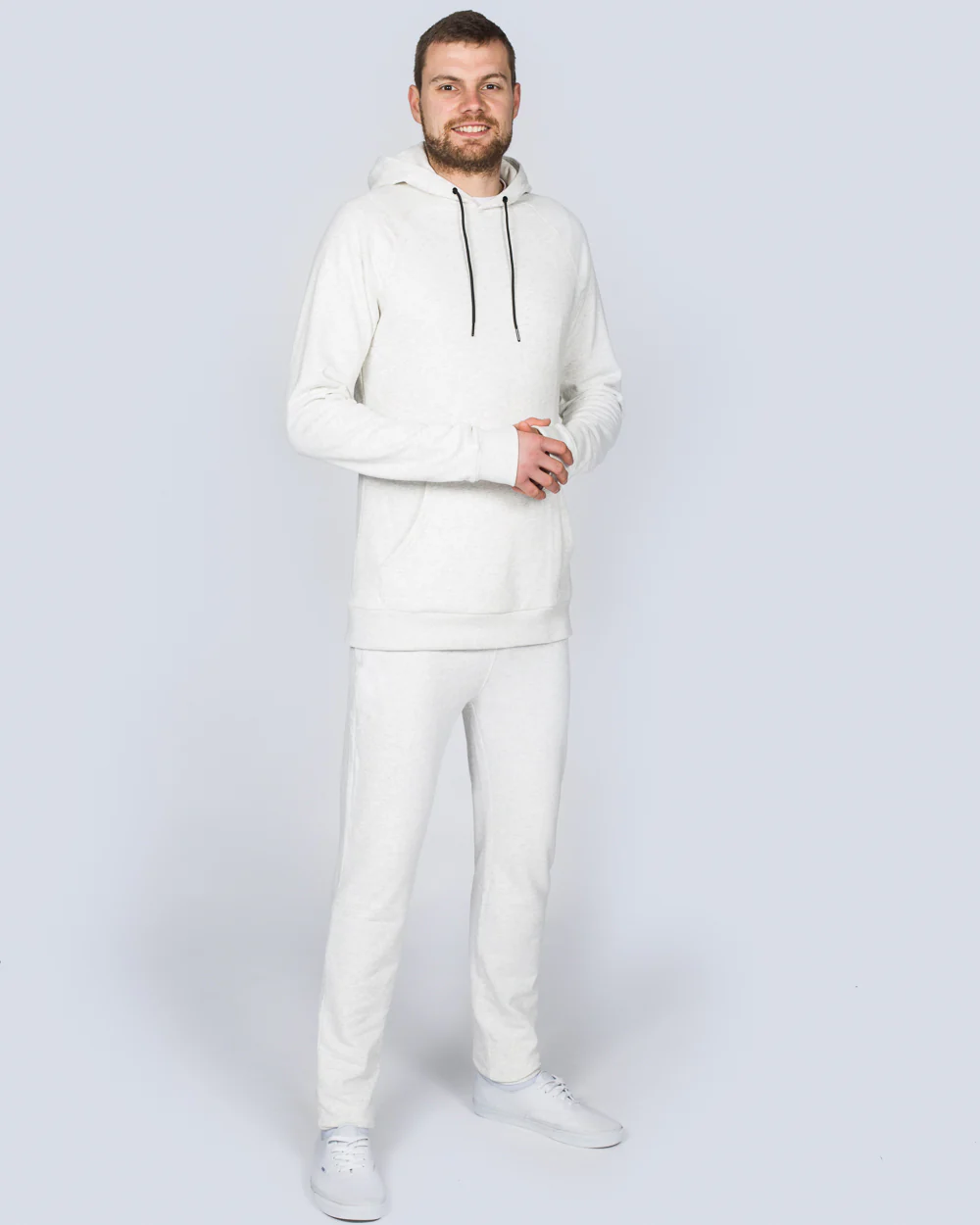 2t Pullover Tall Riley Hoodie (white marl) - Image 4