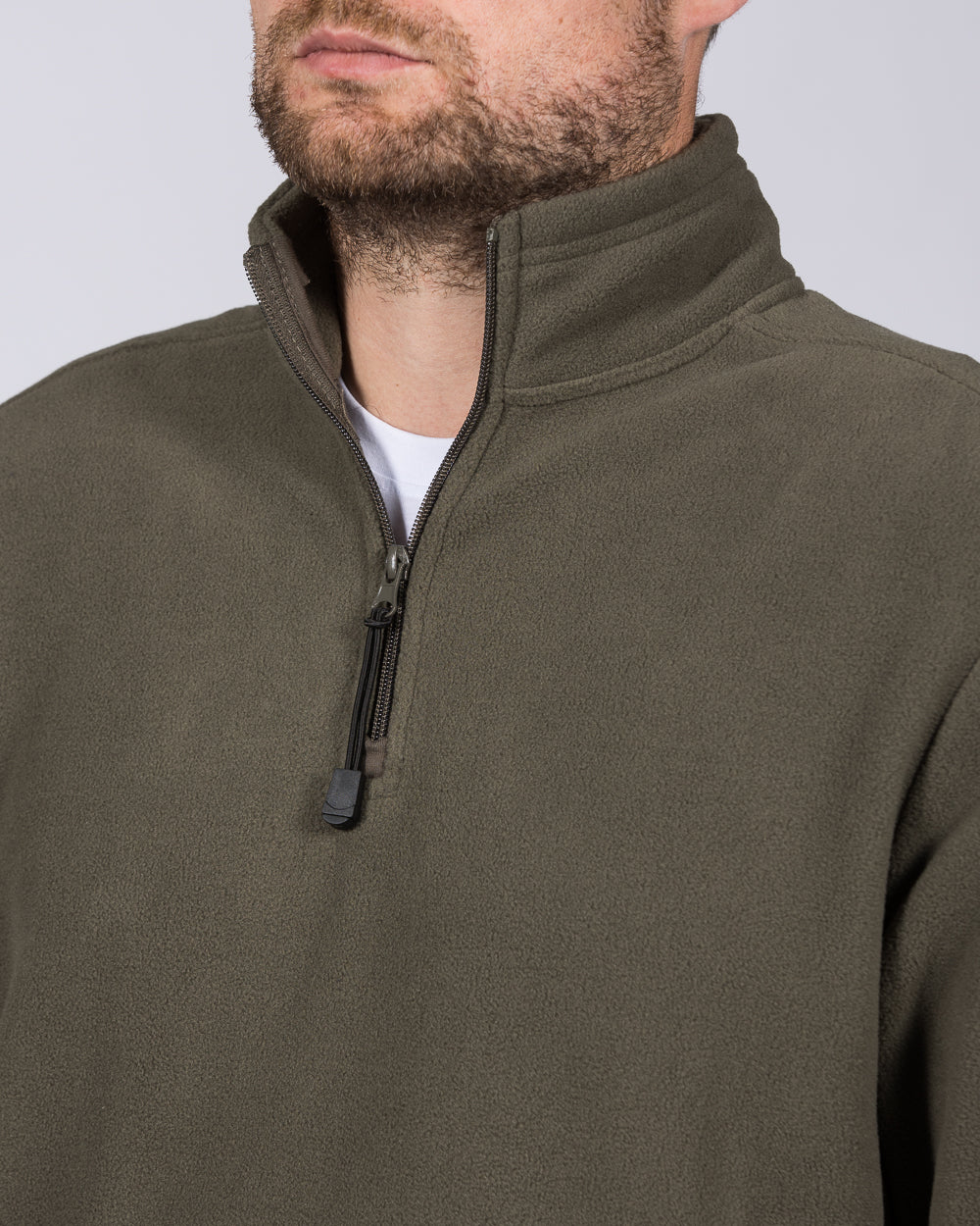 2t Quarter Zip Tall Fleece (olive) - Image 3