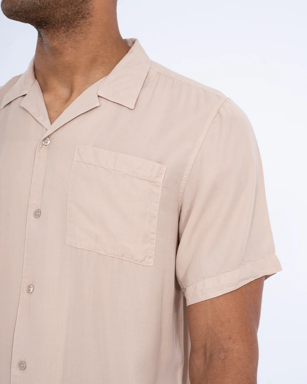 2t Reagan Tall Short Sleeve Revere Shirt (ecru) - Image 3