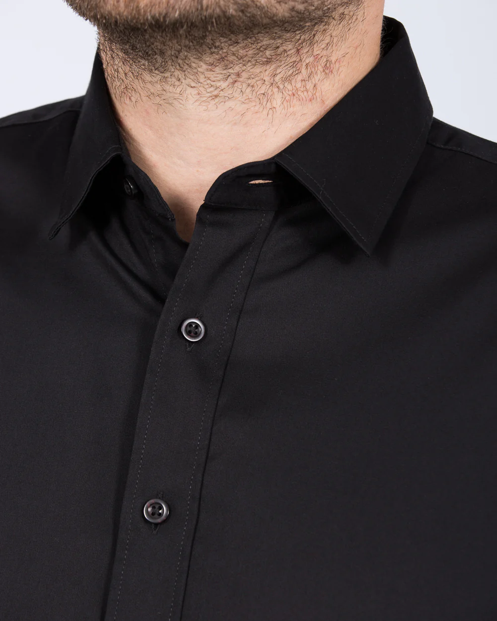 2t Regular Fit Extra Tall Formal Shirt (black) - Image 3
