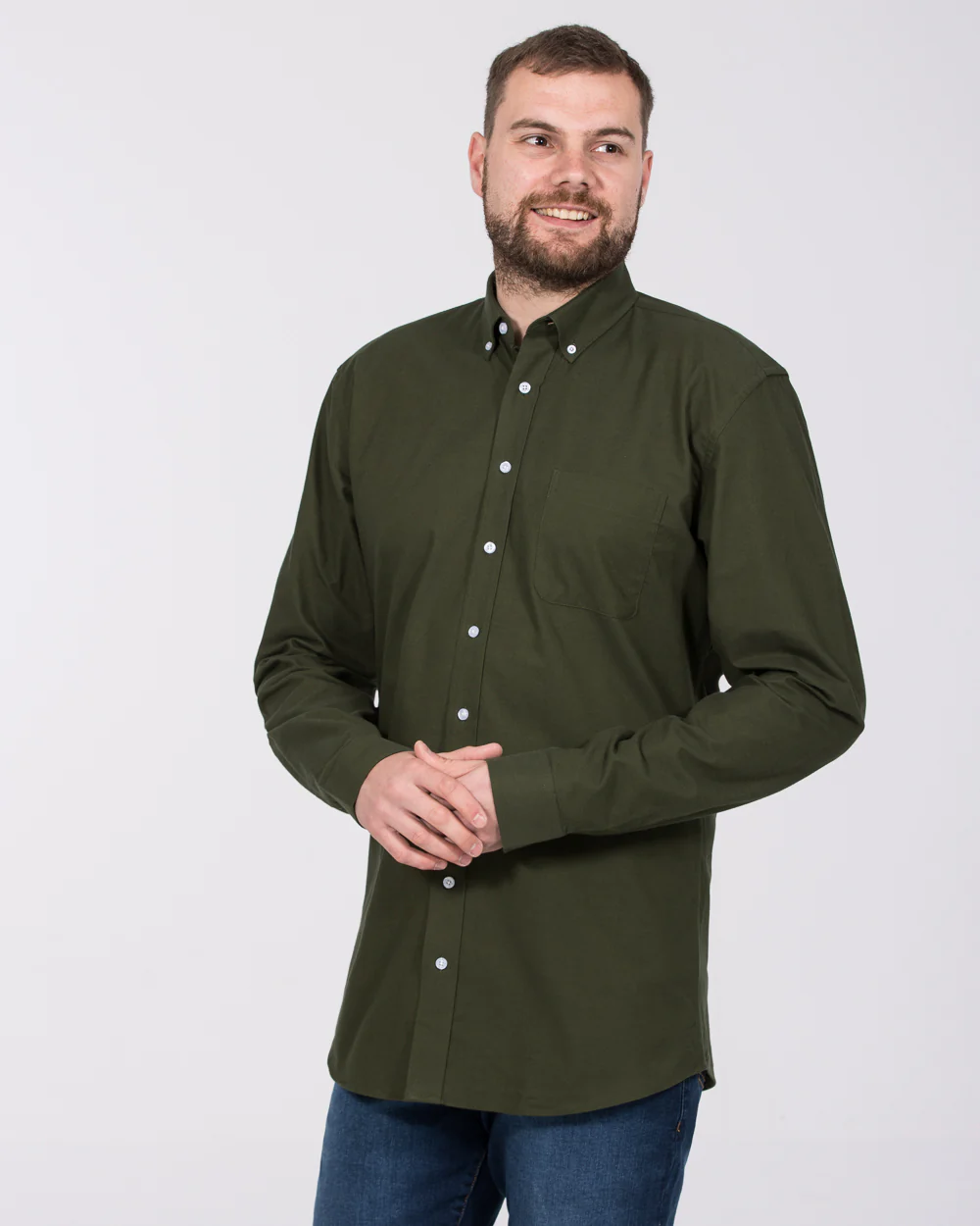 2t Regular Fit Long Sleeve Tall Shirt (forest green) - Image 4