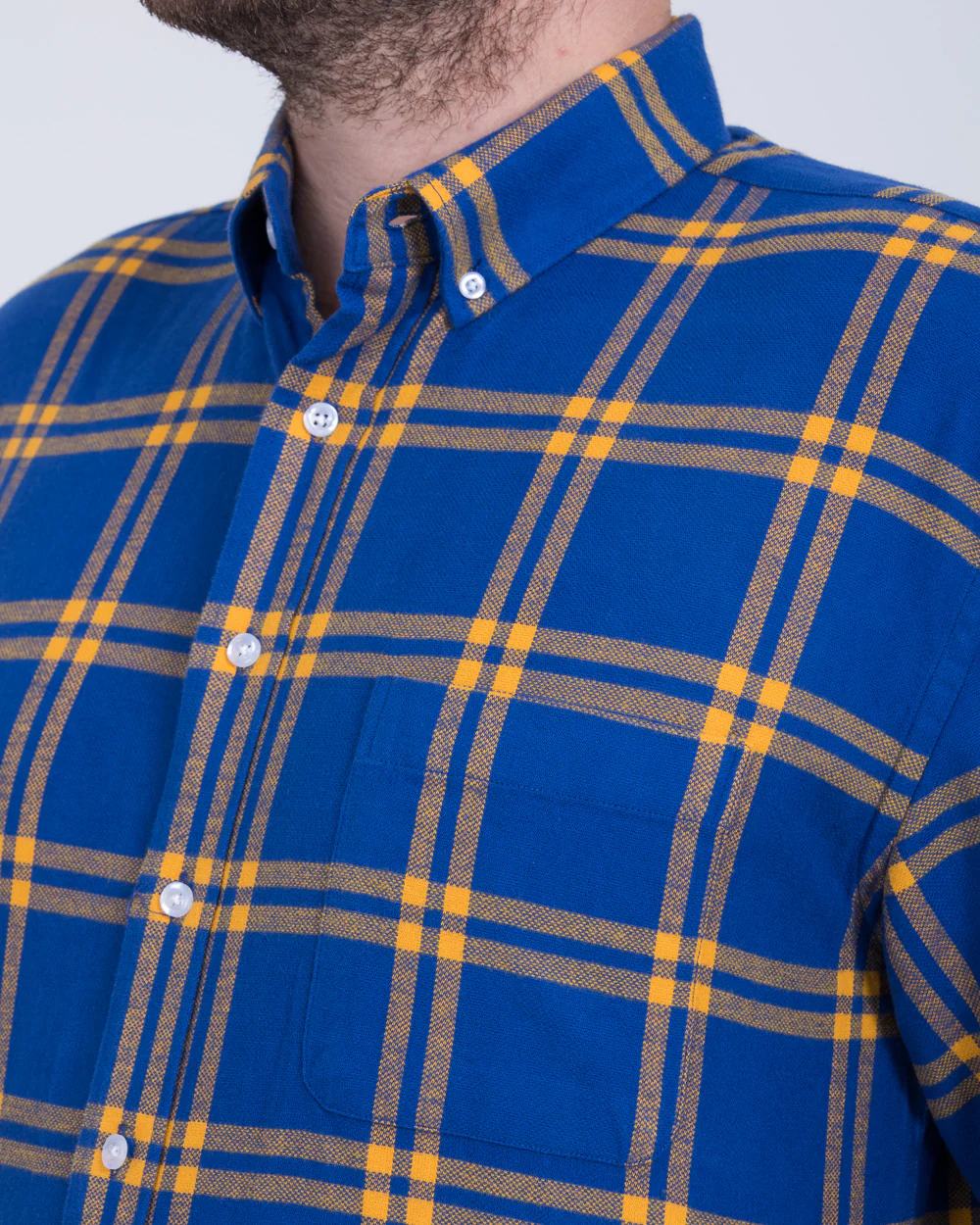 2t Regular Fit Long Sleeve Tall Shirt (navy/orange) - Image 3