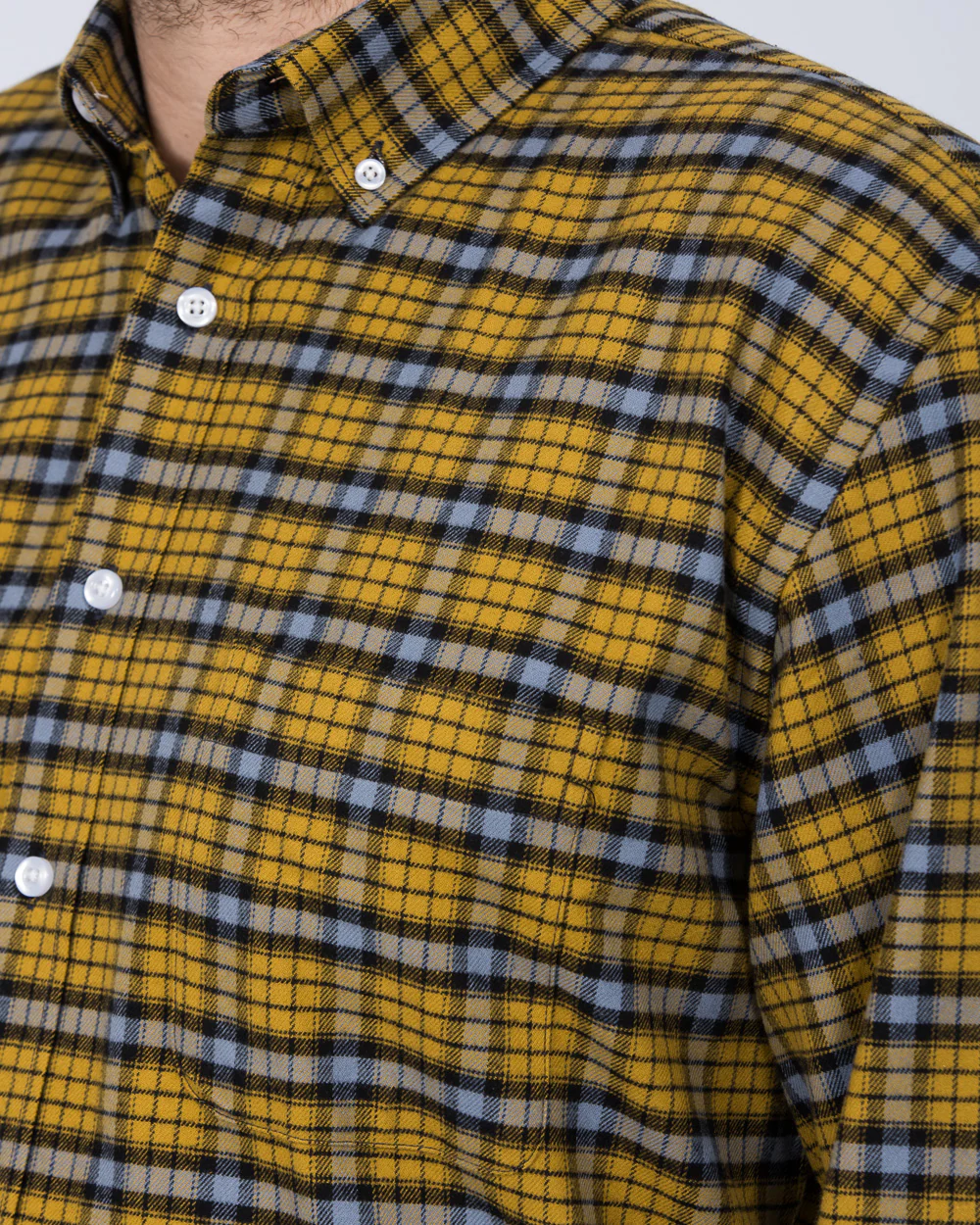 2t Regular Fit Long Sleeve Tall Shirt (yellow check) - Image 3