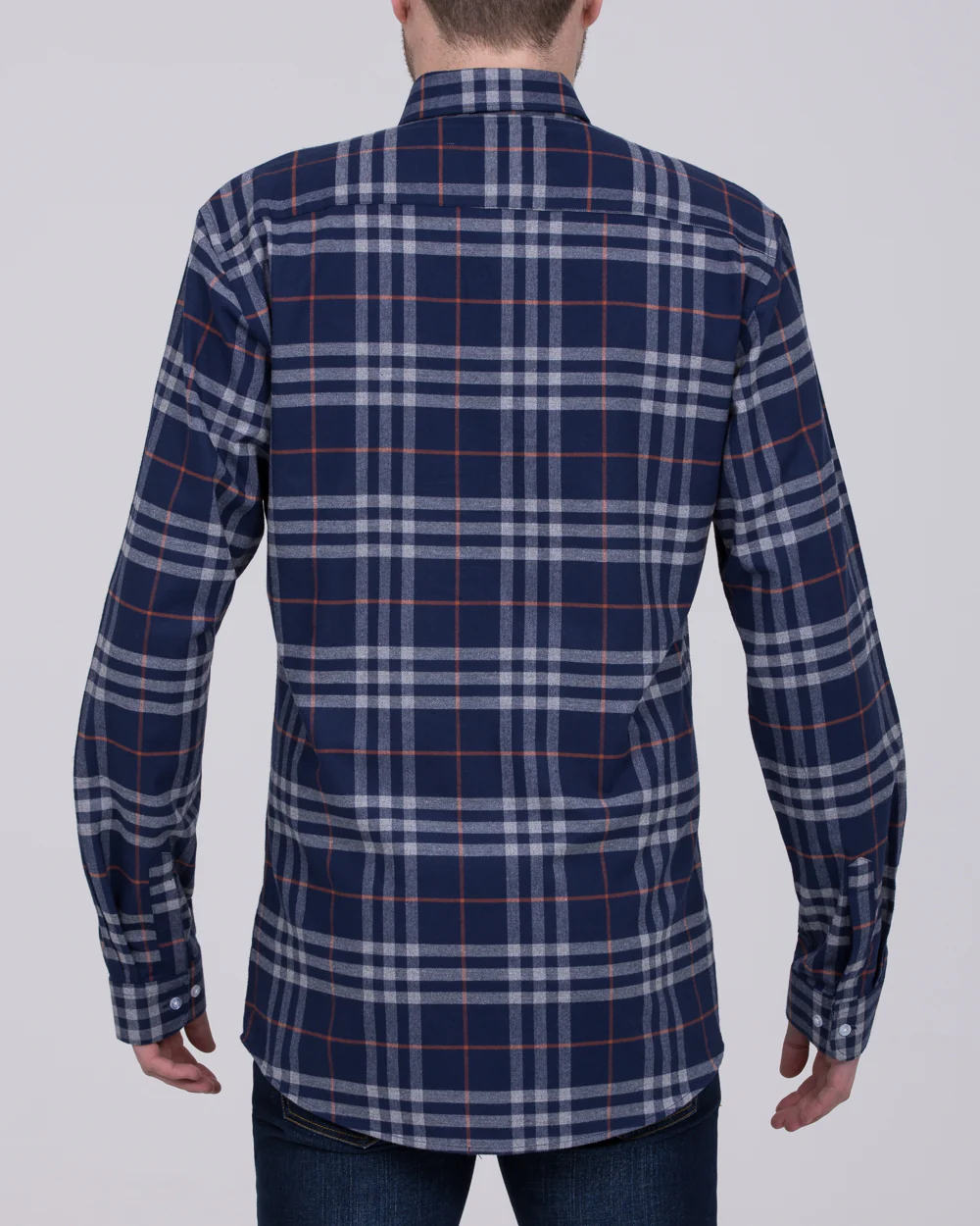 2t Regular Fit Tall Checked Shirt (navy) - Image 2
