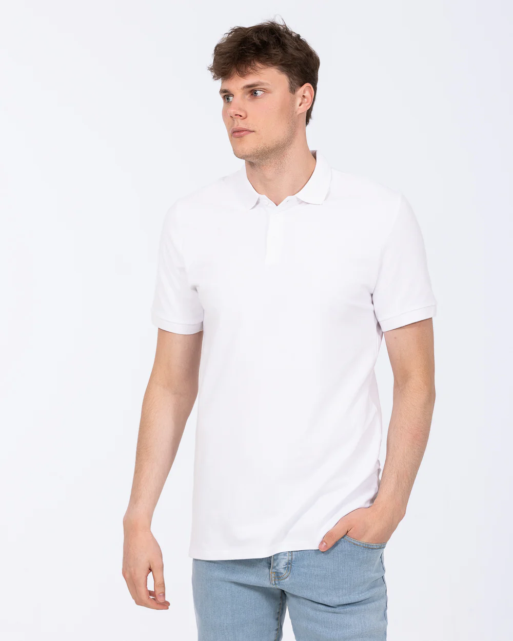 2t Regular Fit Tall Polo Shirt (white) - Image 5