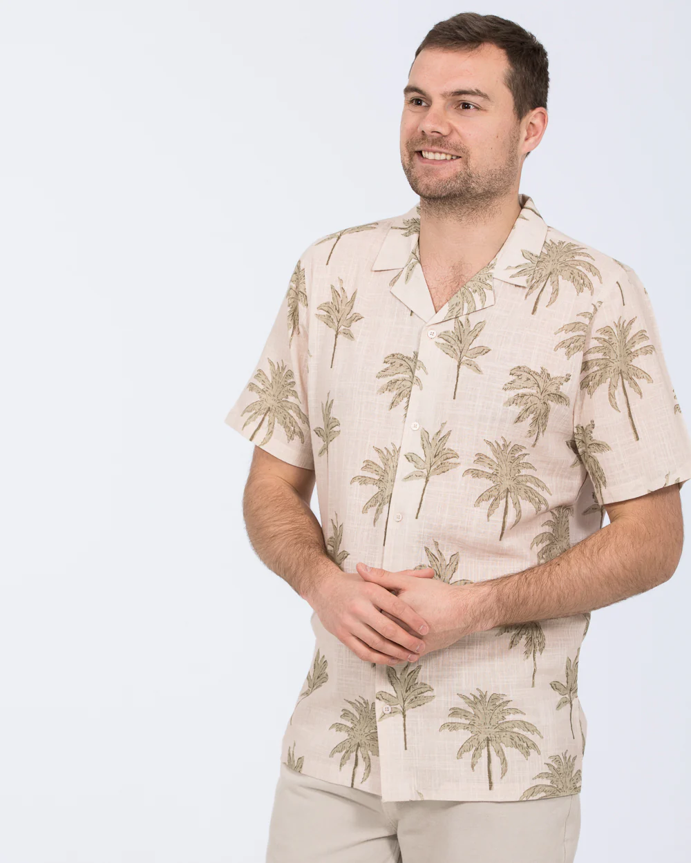 2t Rhodes Tall Short Sleeve Printed Shirt (neutral palm) - Image 6