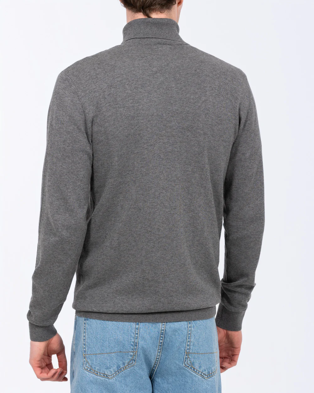 2t Rickie Cotton Roll Neck Tall Jumper (charcoal) - Image 2