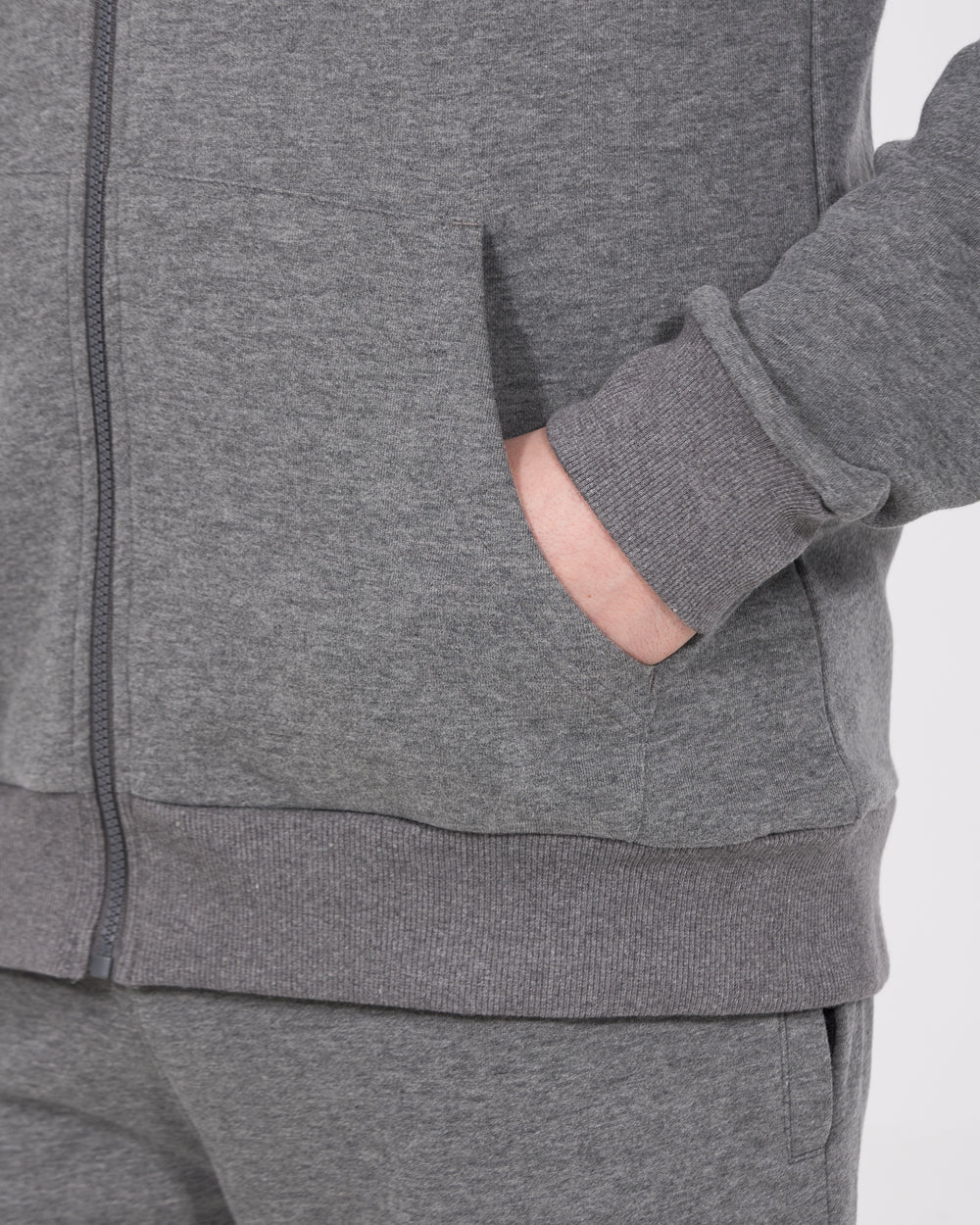 2t Ryan Zip Up Tall Hoodie (charcoal) - Image 4