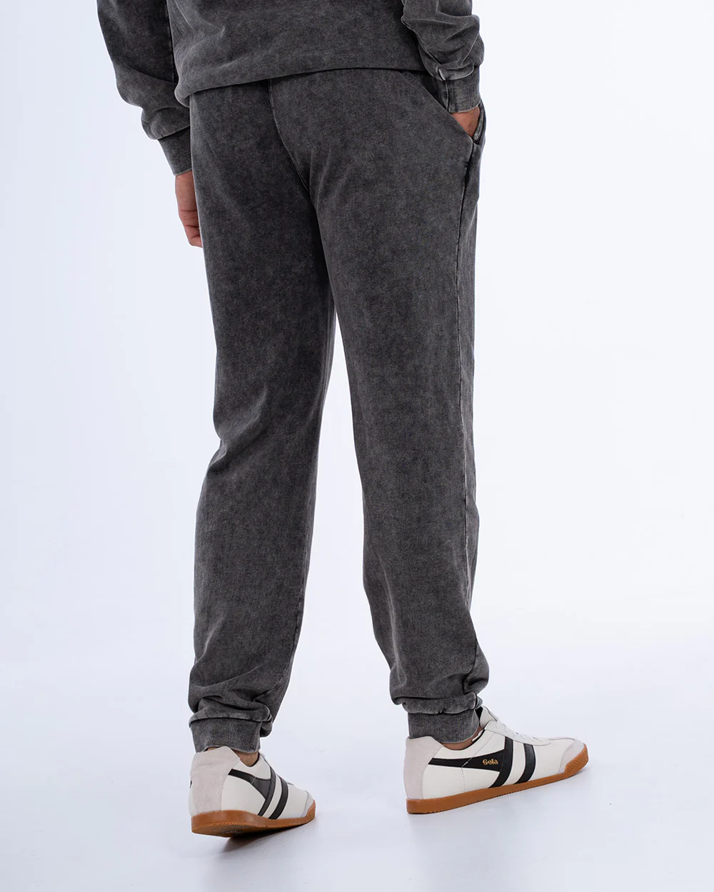 2t Sergio Tall Acid Wash Oversized Jogger (charcoal) - Image 2