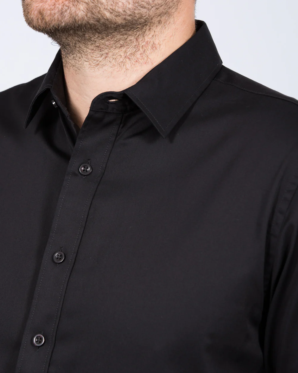 2t Slim Fit Extra Tall Formal Shirt (black) - Image 3